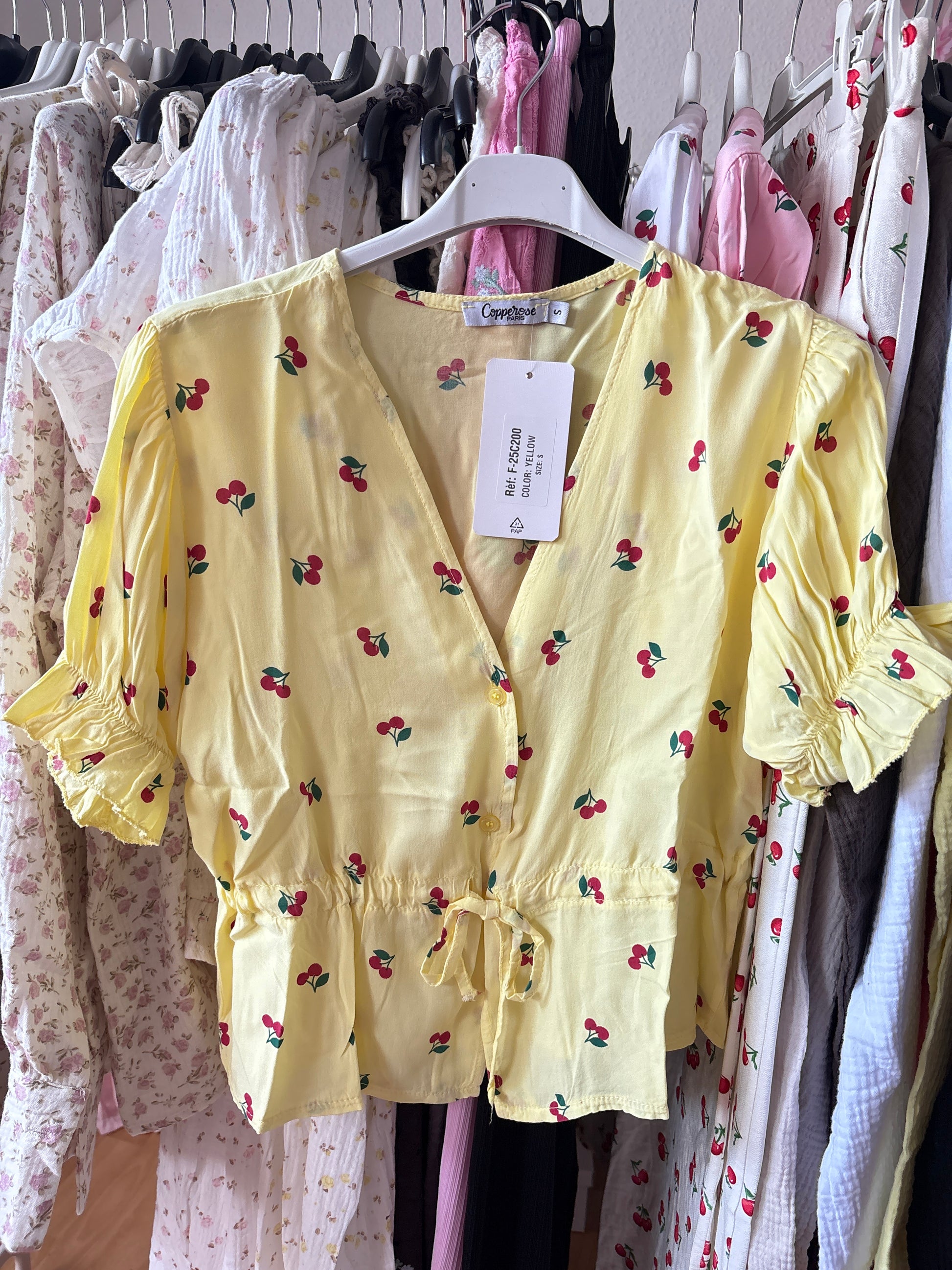 Bluse - Cherry (Gelb)