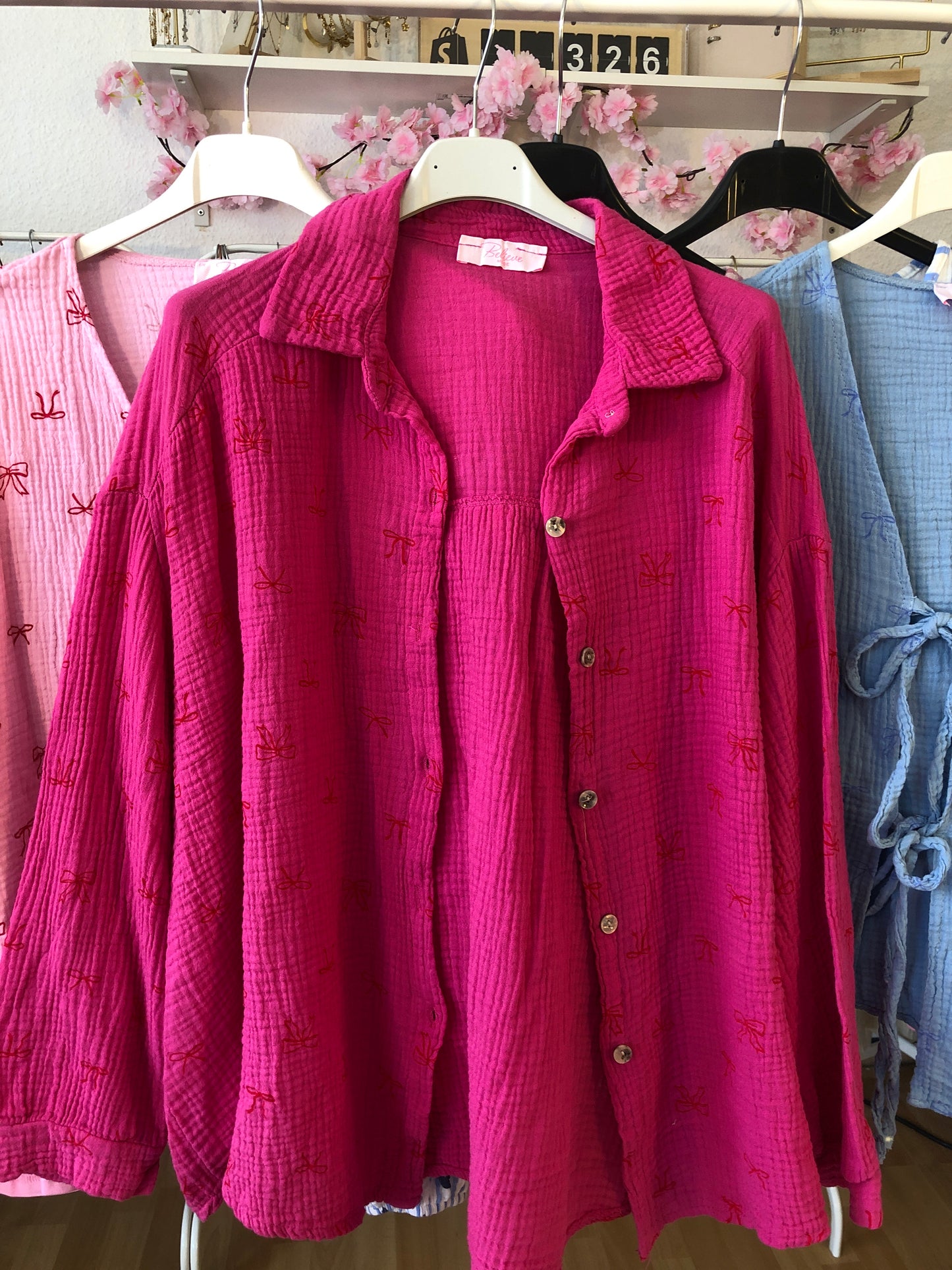 Musselin Bluse - Dolly (Pink)