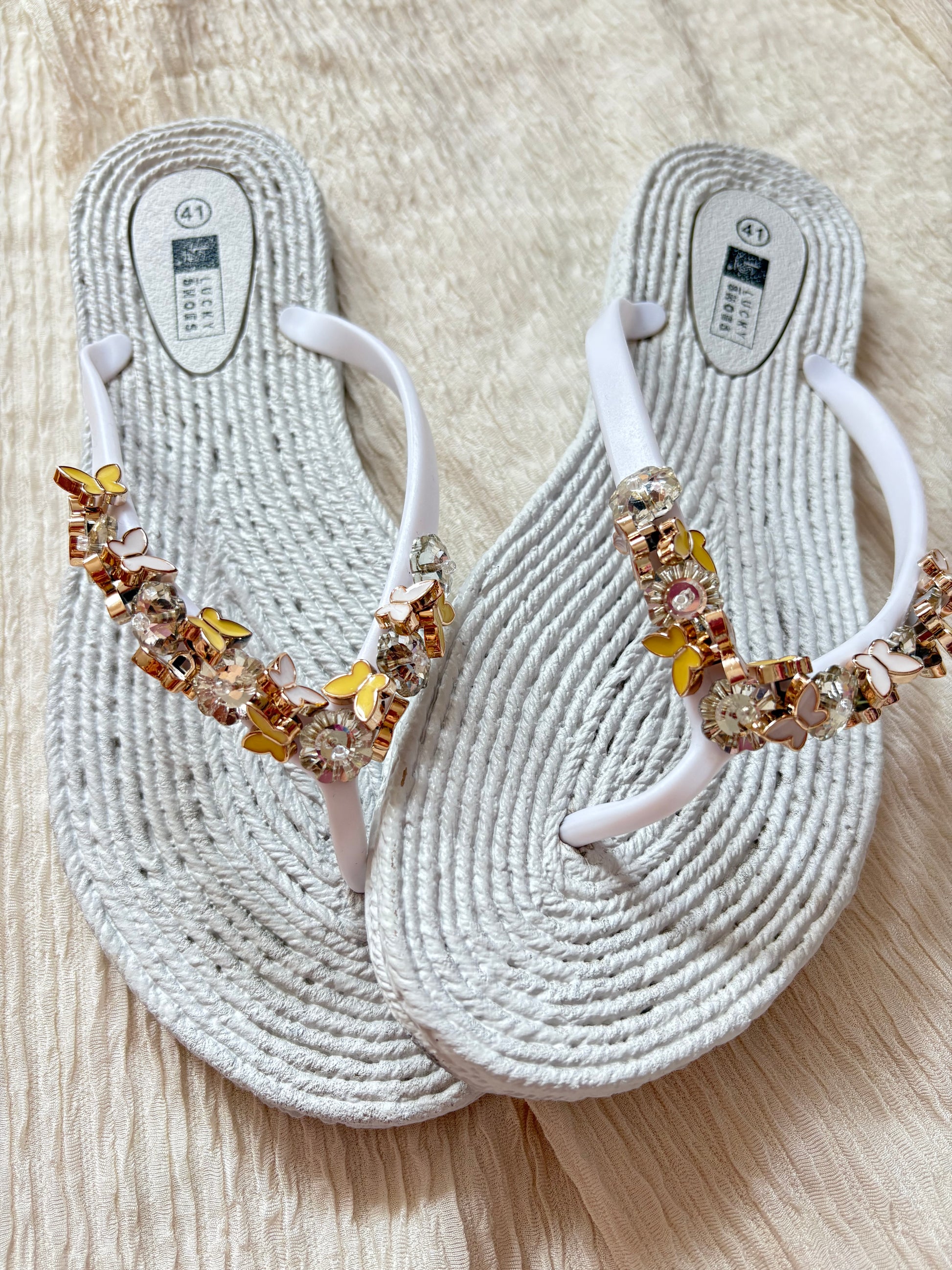 Flipflops - sparkle (Weiß)