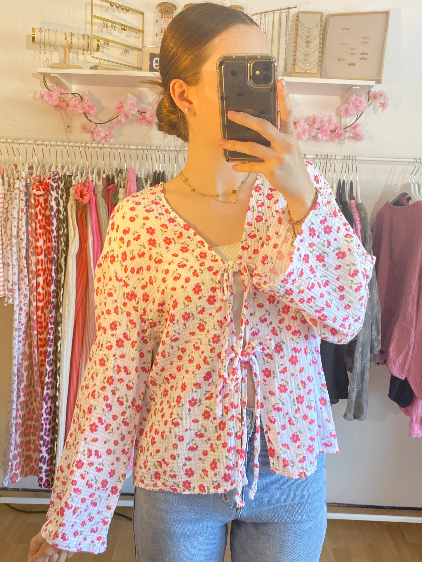 Musselin Bluse - Tara (Pink)