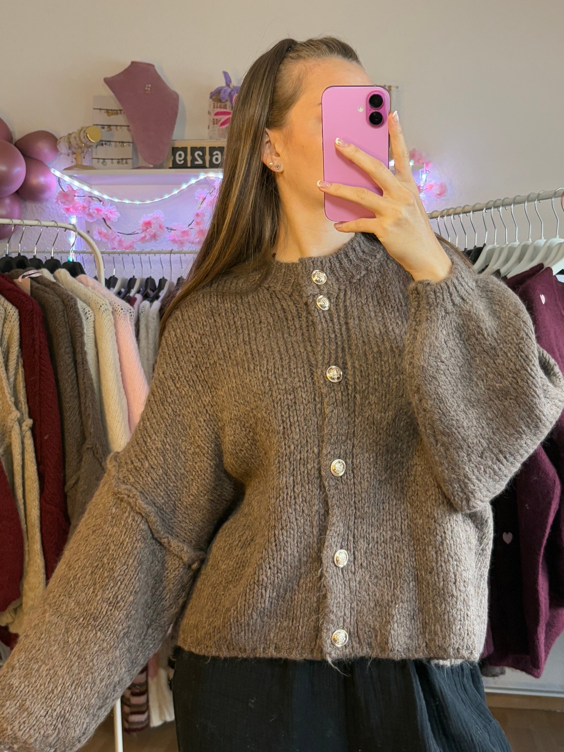 Cardigan - Cleo kurz (Braun)
