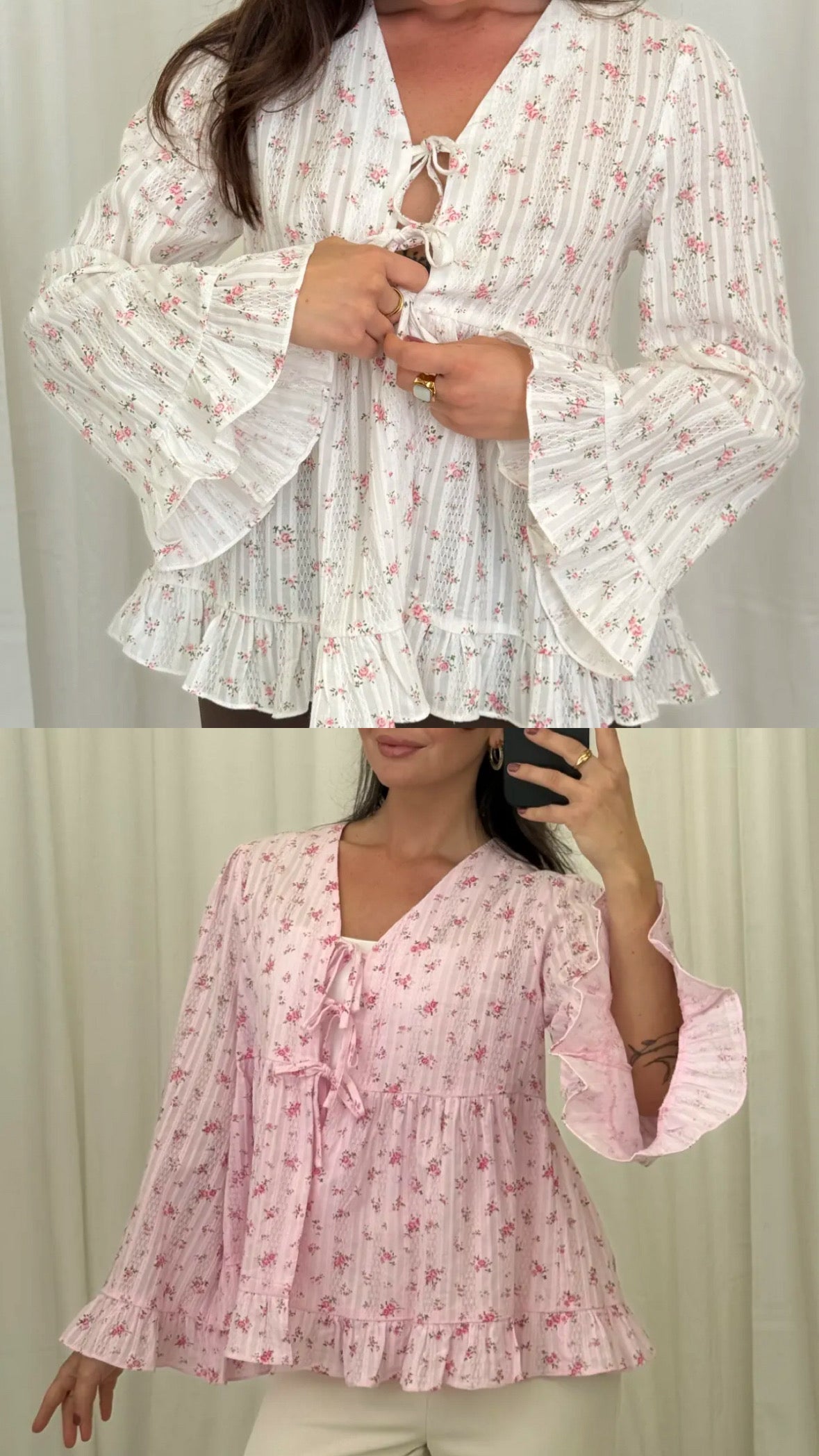 Musselin Bluse - Girly / Verschiedene Farben