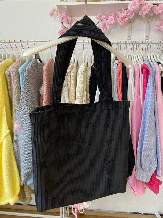 Cord Tasche - Schwarz