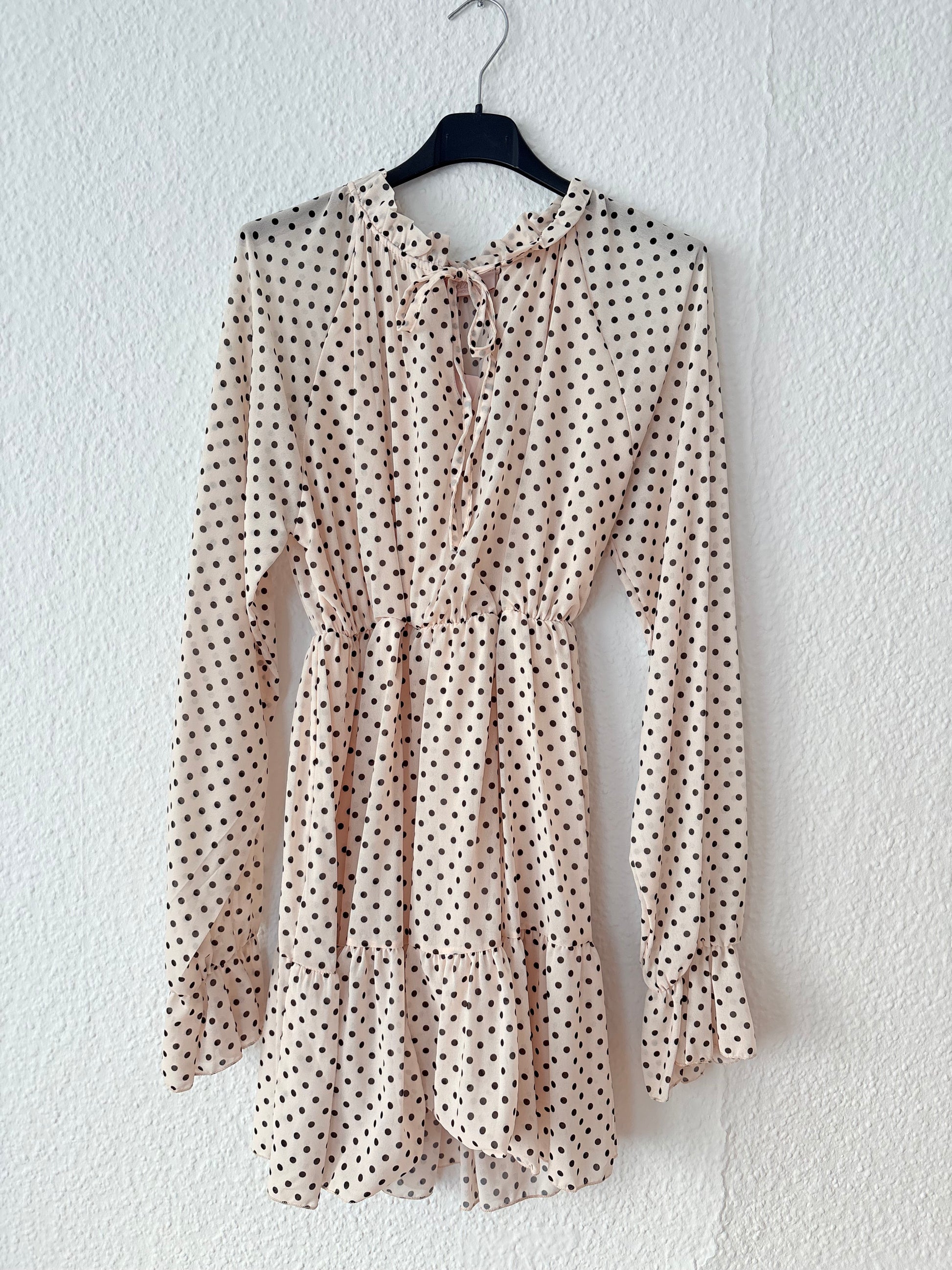 Kleid mit Punkten (Beige)