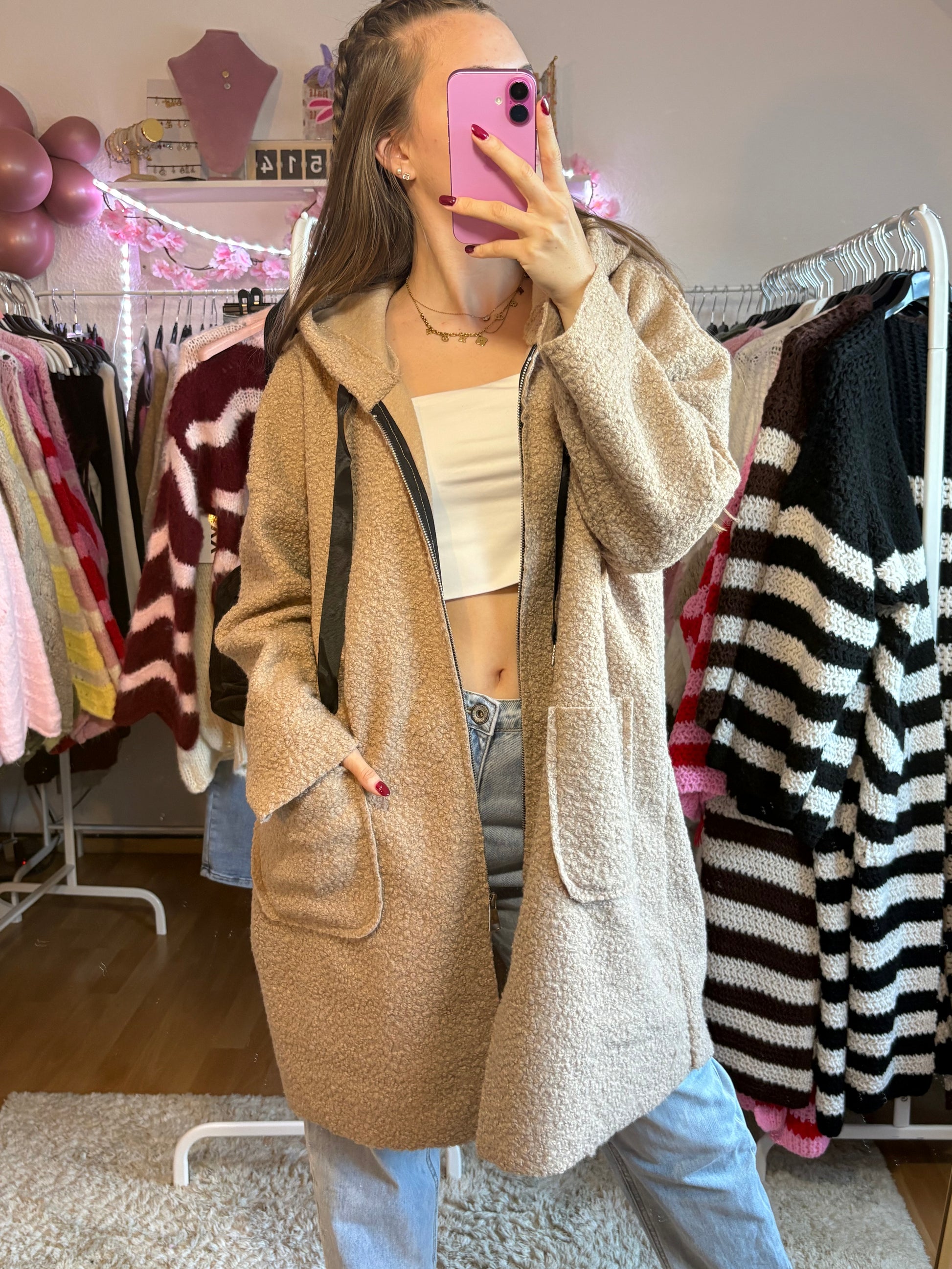 Teddy Jacke (Beige)