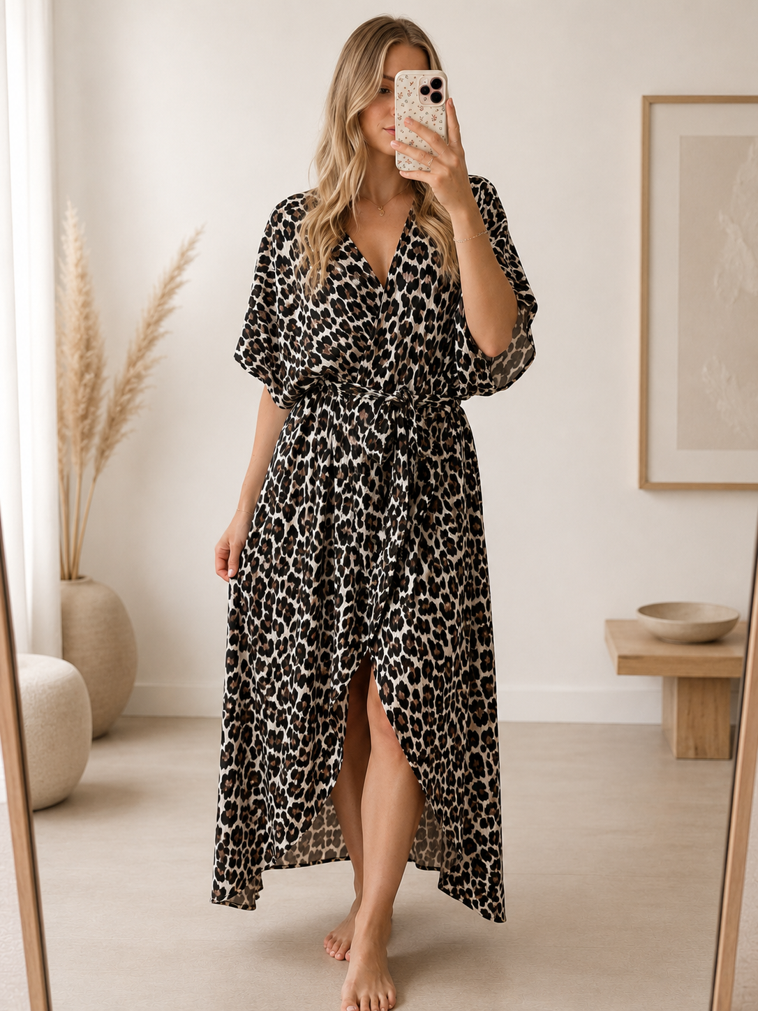 Leo Print Kimono