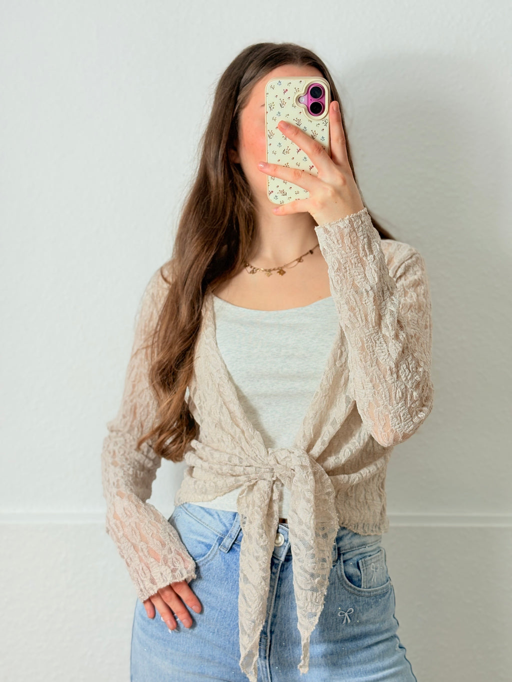 Spitzenjäckchen Aurea (Beige)