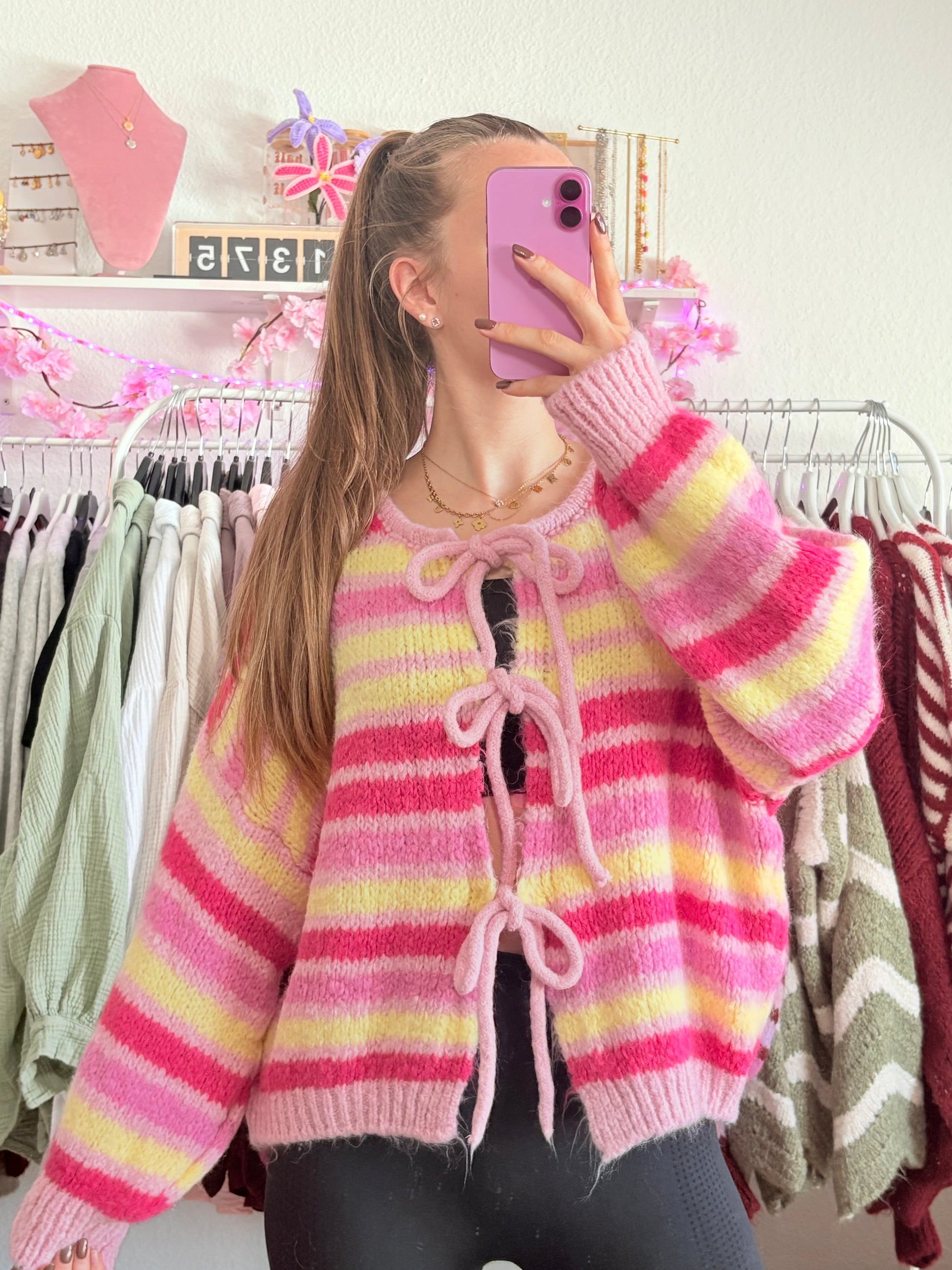 Cardigan - Inja (Pink/Gelb)