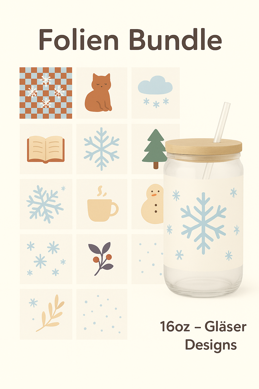 Mystery Folien Paket für Trinkgläser