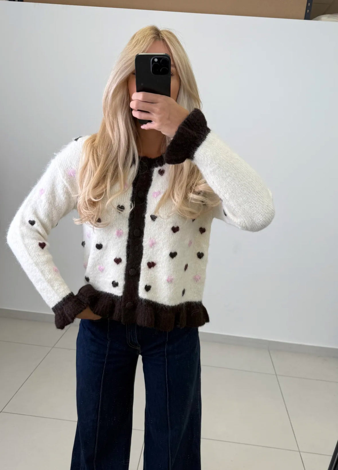 Strickjacke - Herzlein