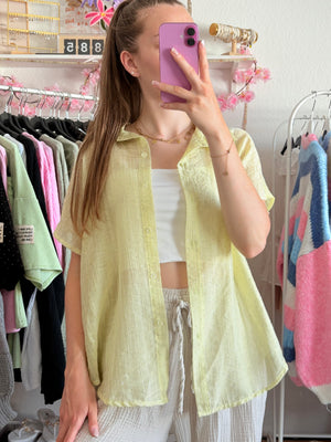 Glitzer Bluse - Amina (Gelb)