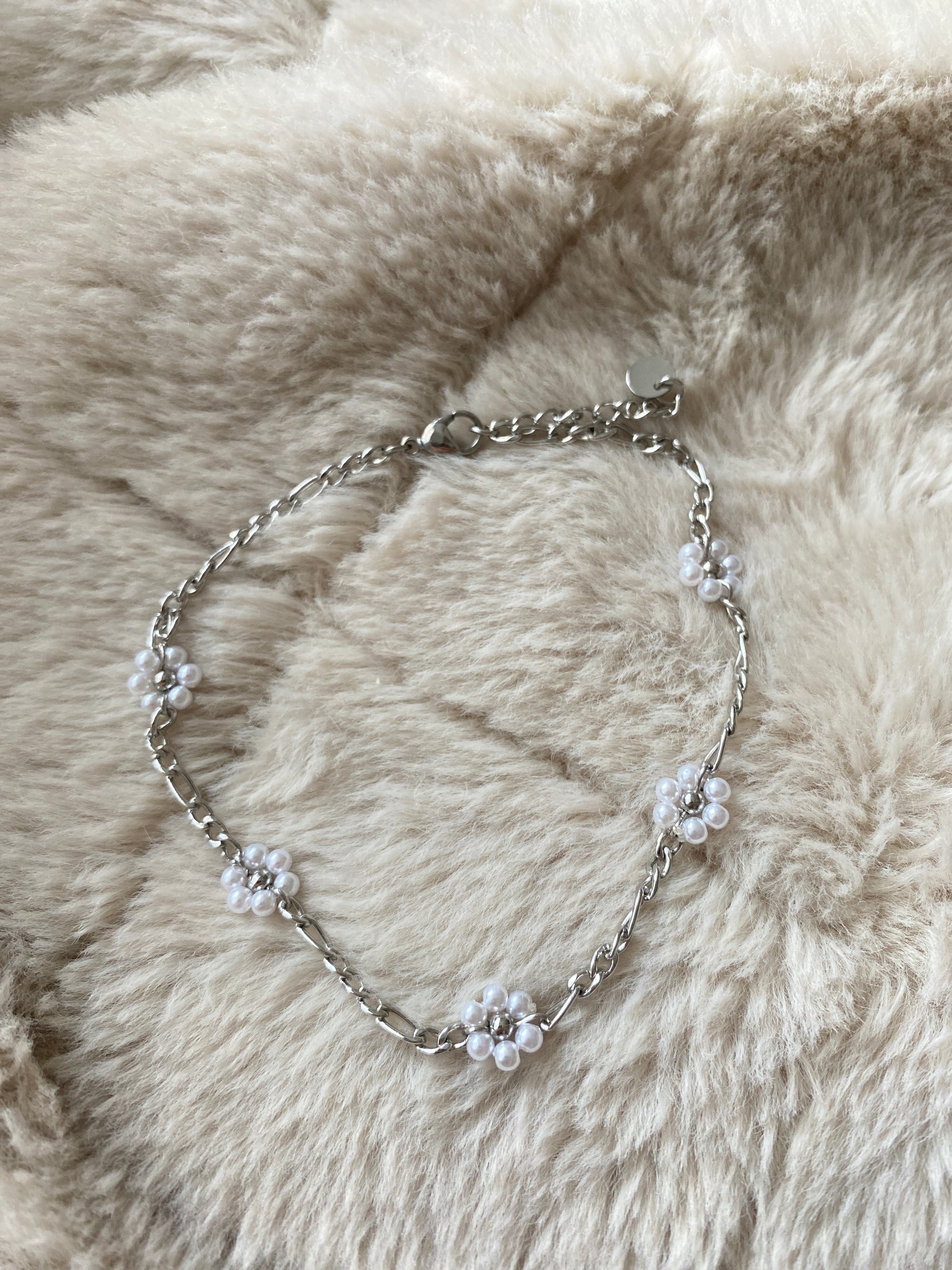 Fußkette - Fleur (Silber)