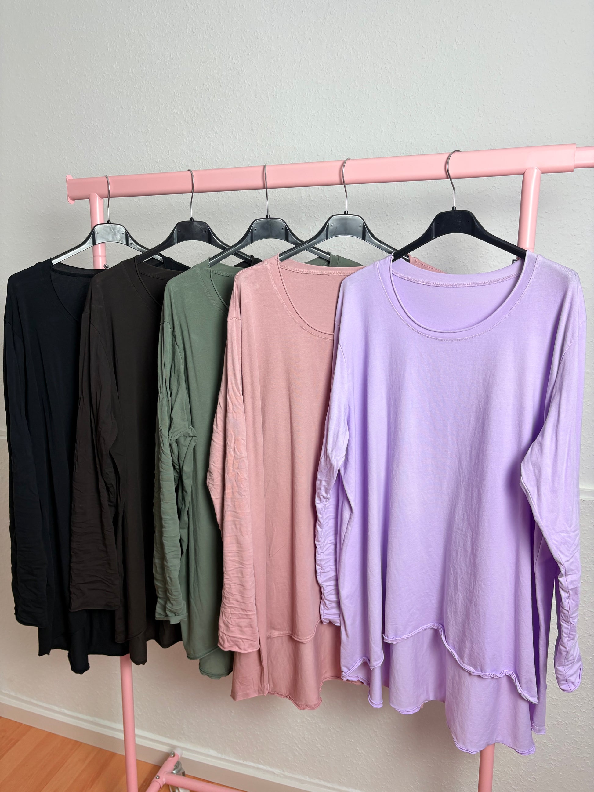 Langarmshirt oversized / verschiedene Farben