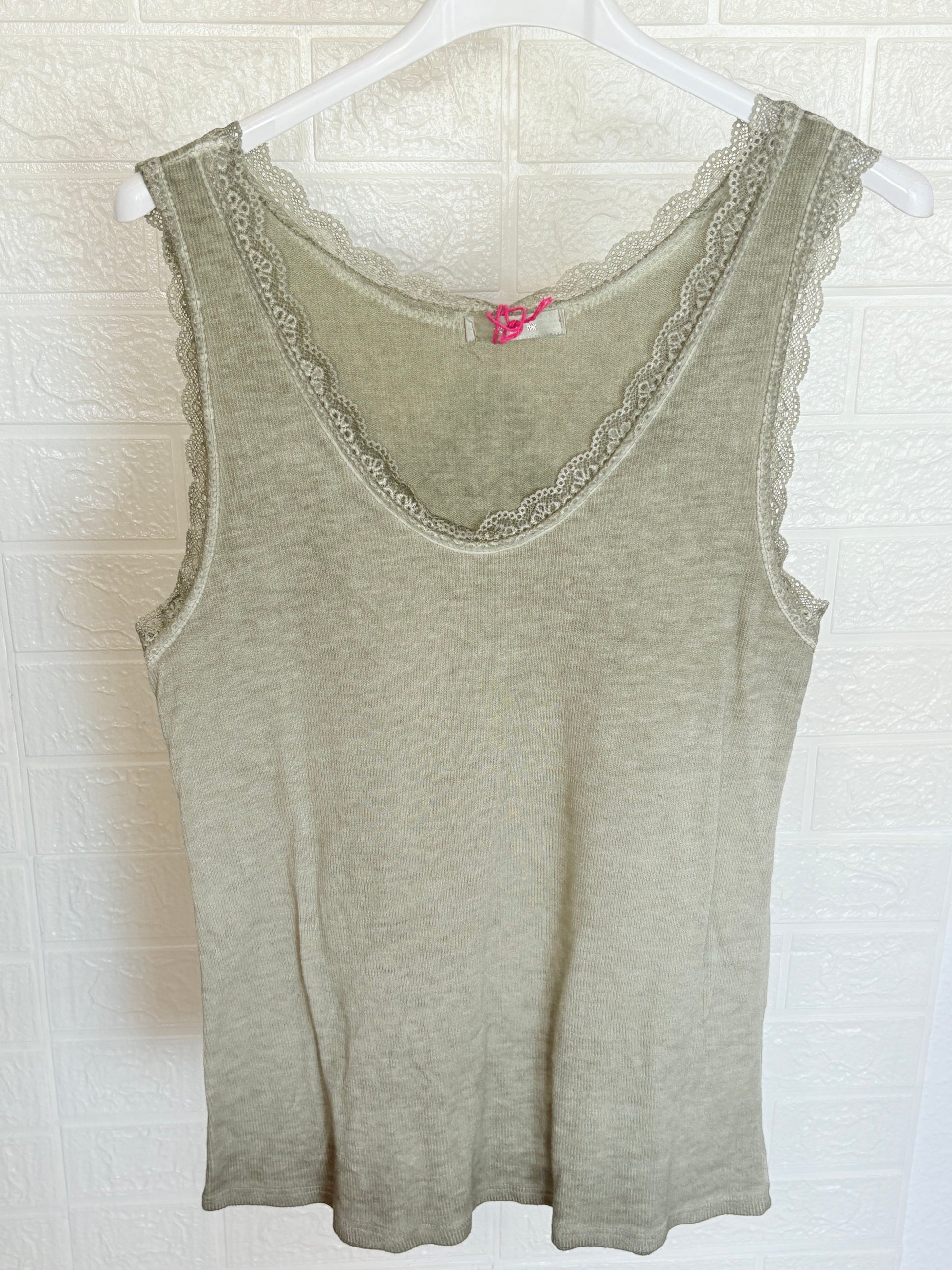 Spitzen Top - Lorina (kaki)