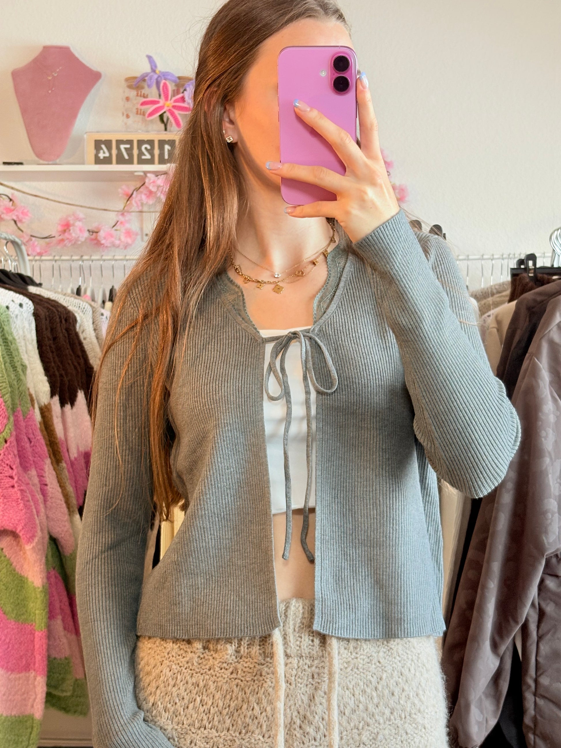 Leichter Cardigan - Leni (Grau)