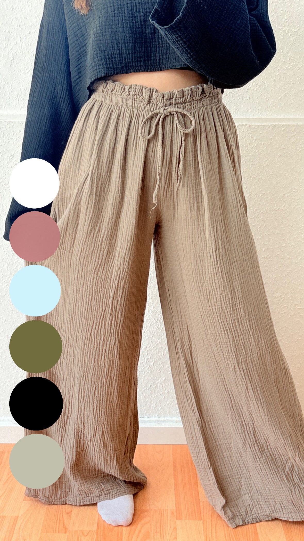 Musselin Hose Mirella / Verschiedene Farben