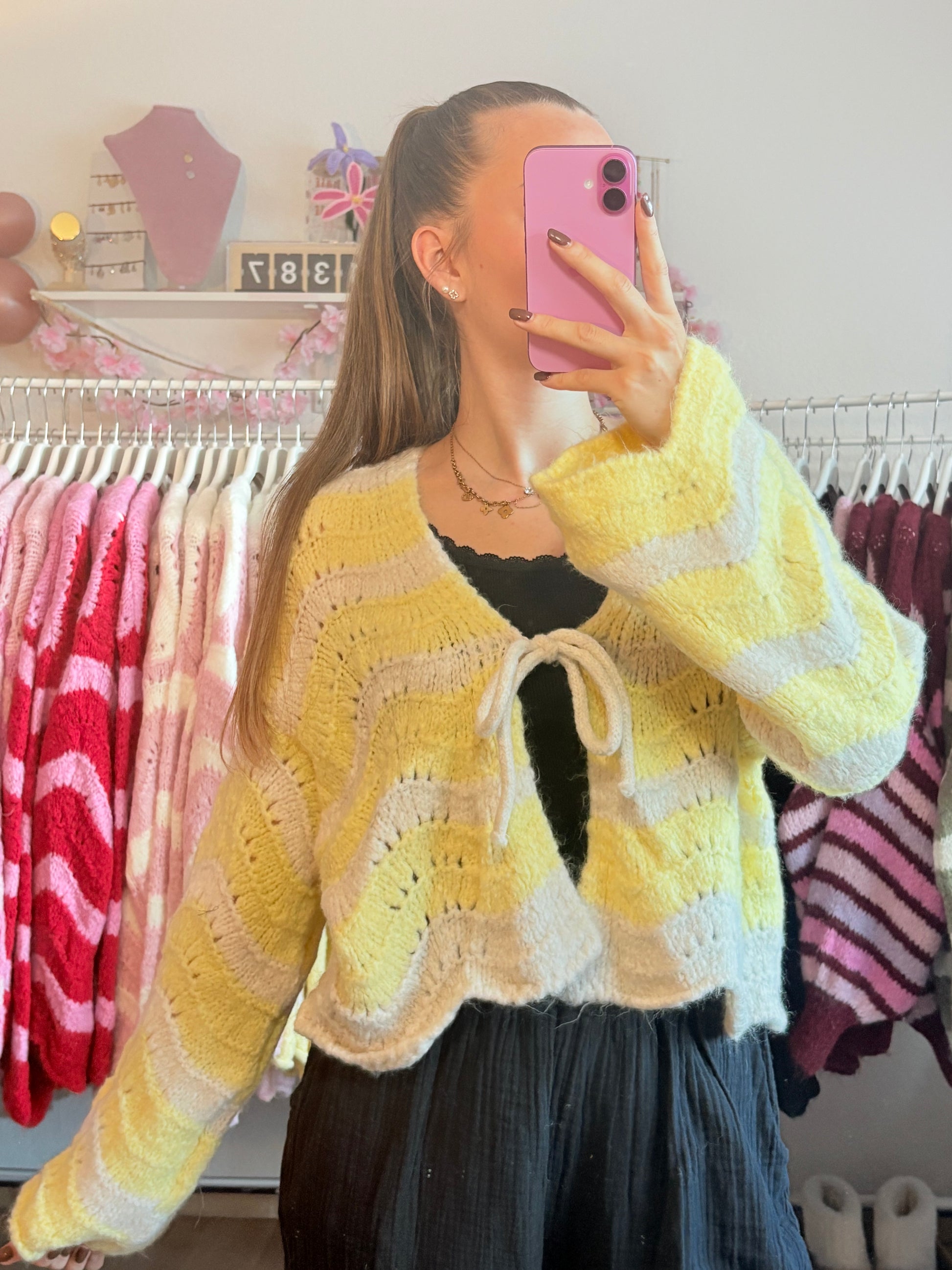 Cardigan - Jil (Gelb/Creme)
