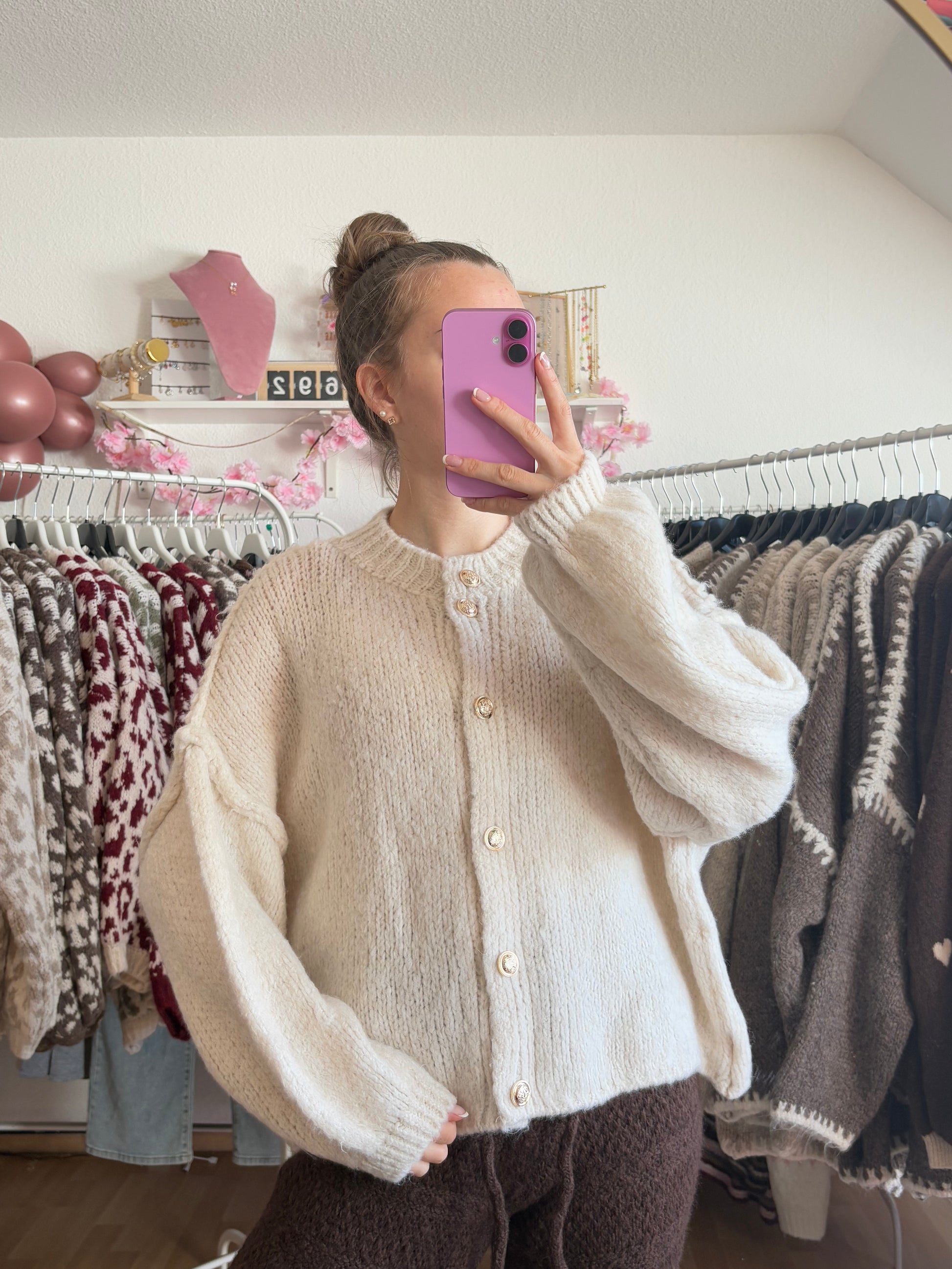 Cardigan - Cleo kurz (Creme)