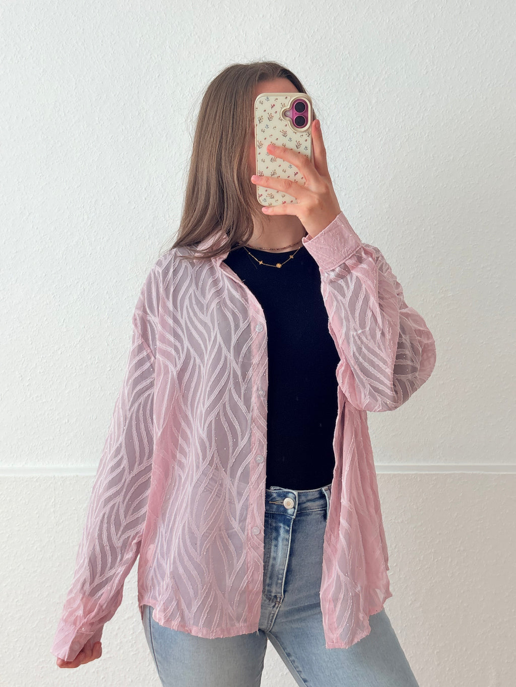 Glitzer Bluse - Nightglow / verschiedene Farben