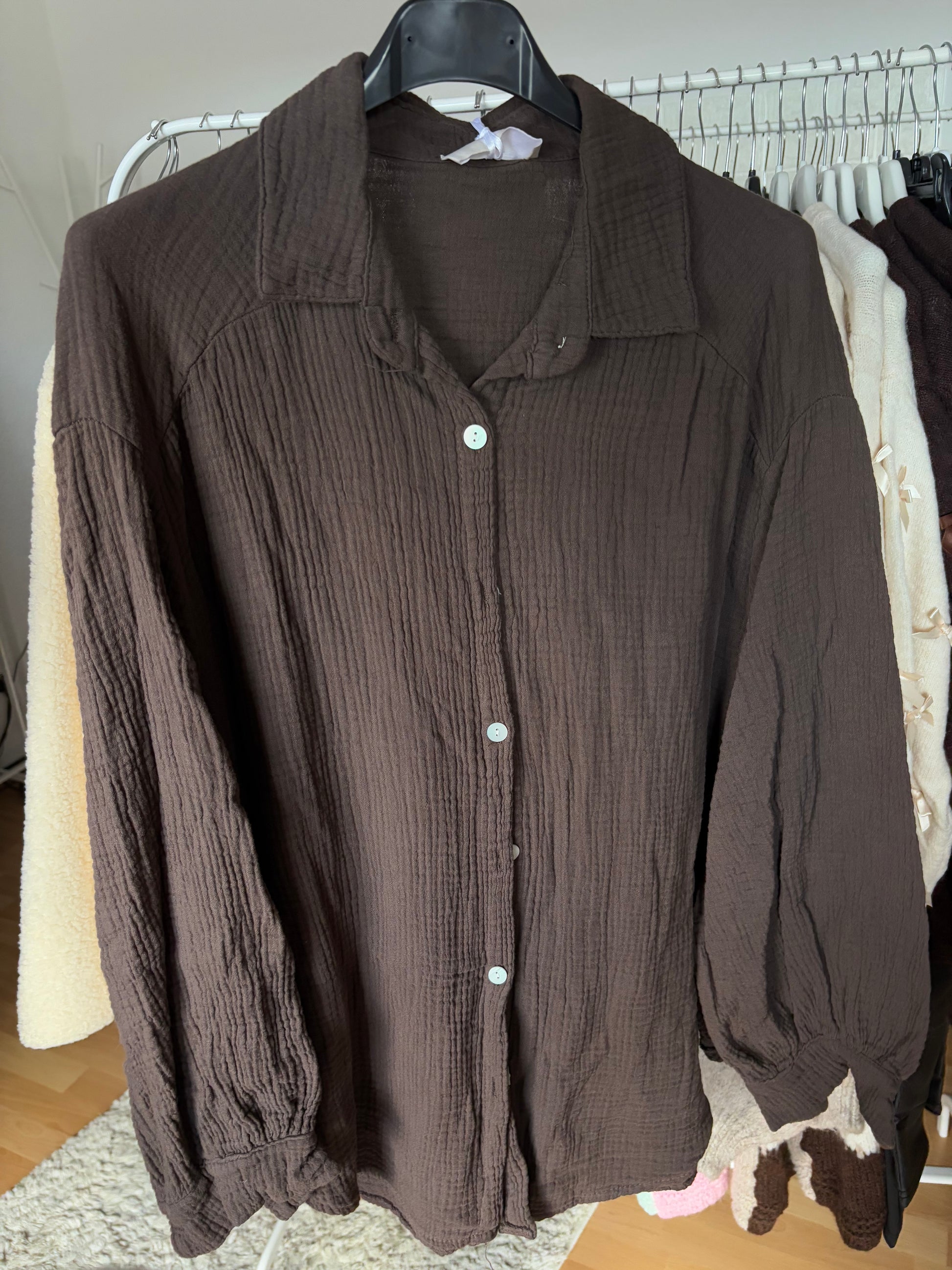 Musselin Bluse - Nala (Braun)