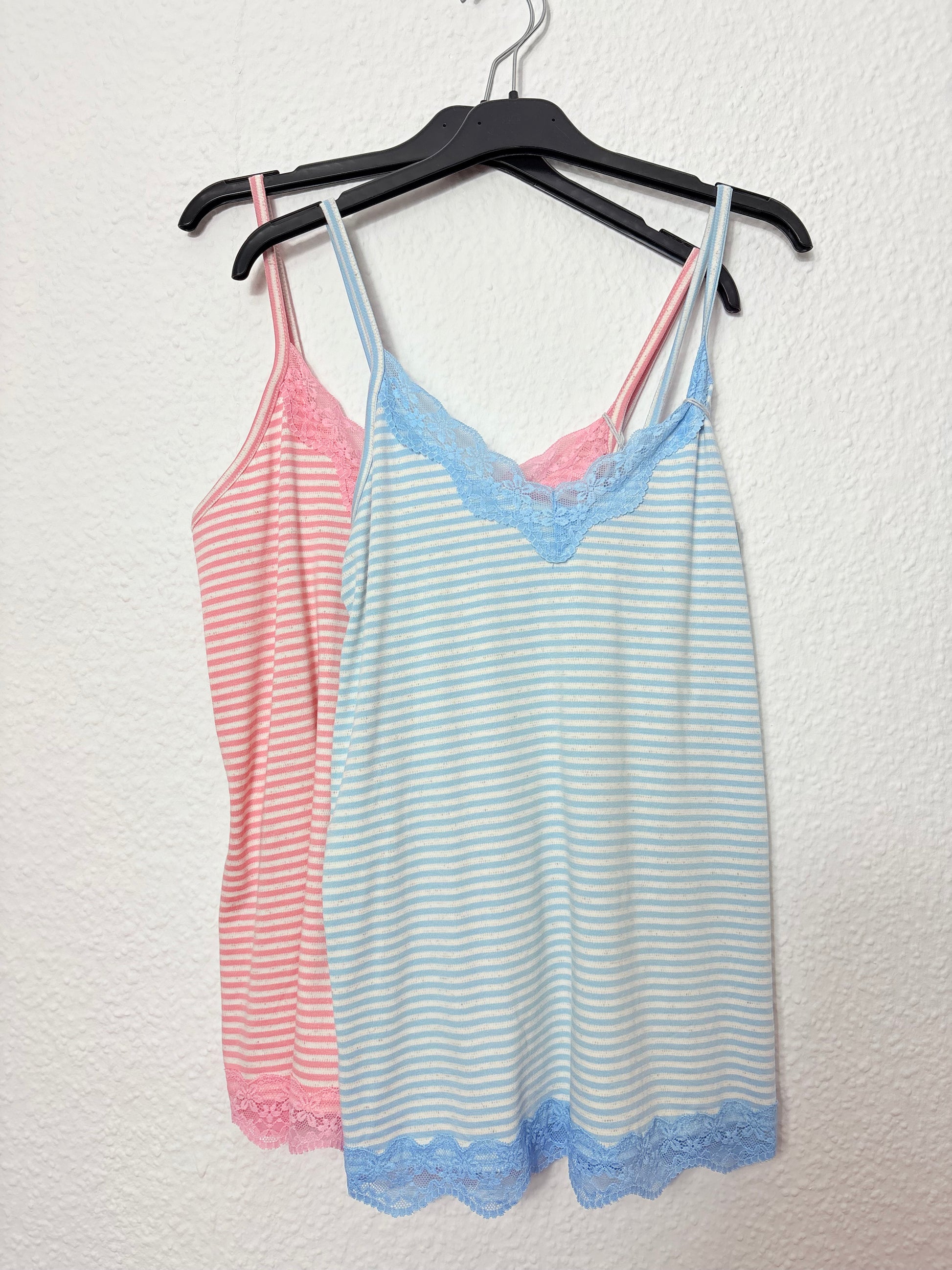 Spitzen streifen Tops