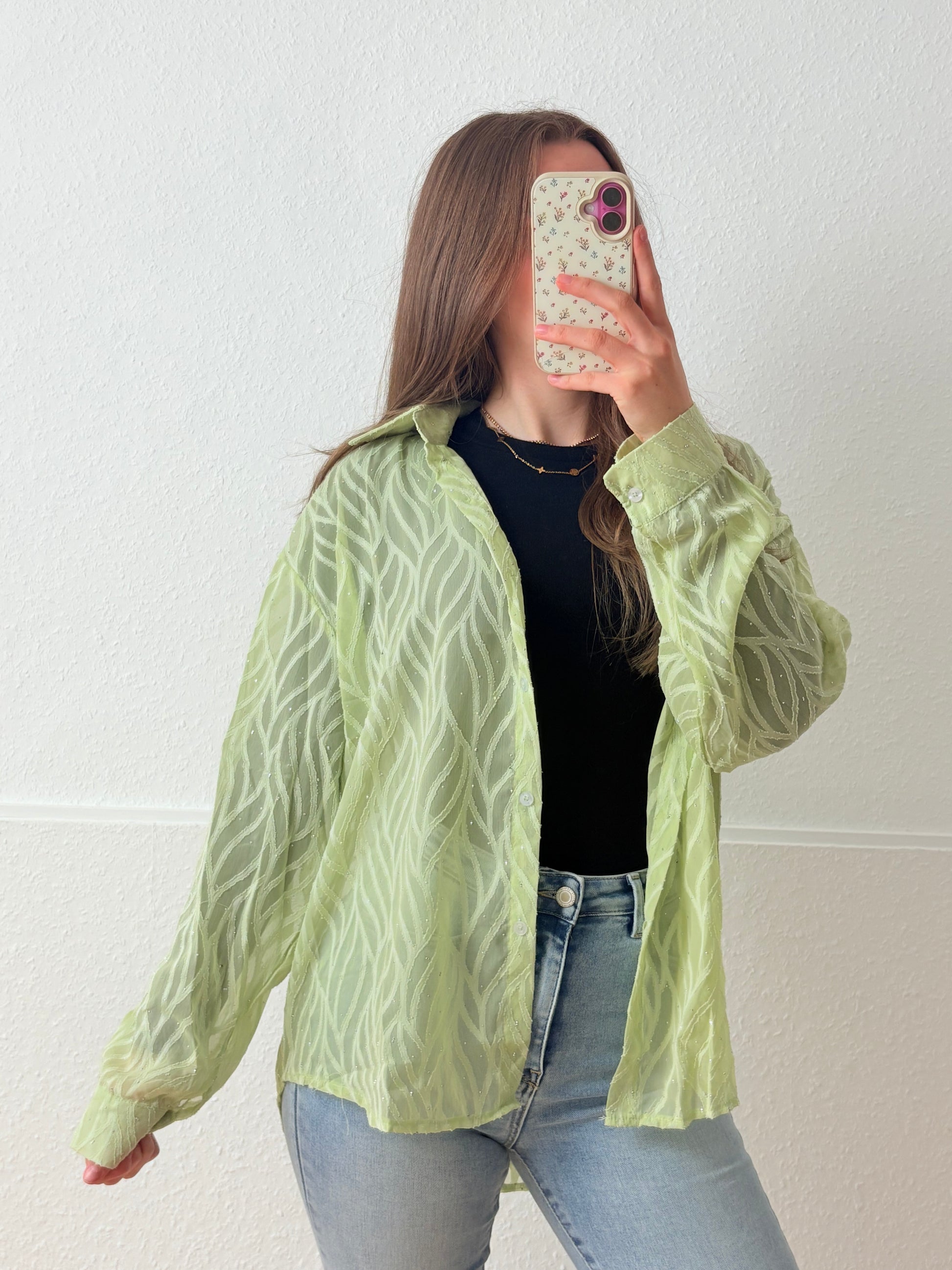 Glitzer Bluse - Nightglow / verschiedene Farben