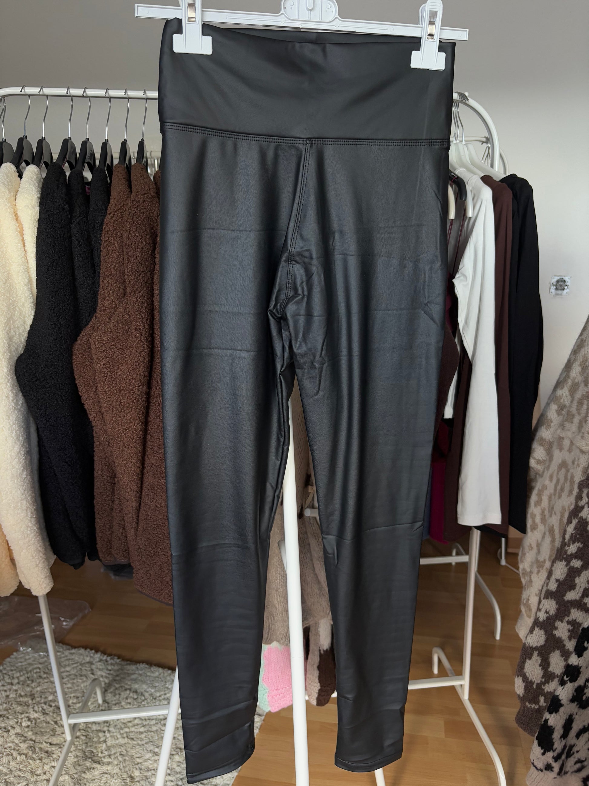 Lederleggings / Schwarz