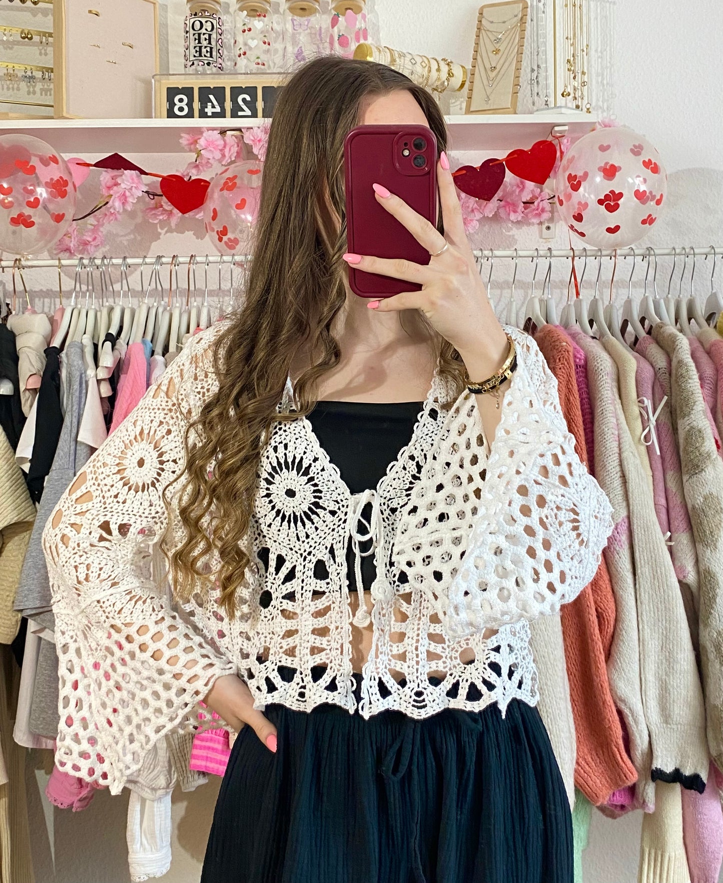 Strickjacke - Kessy (Weiß)