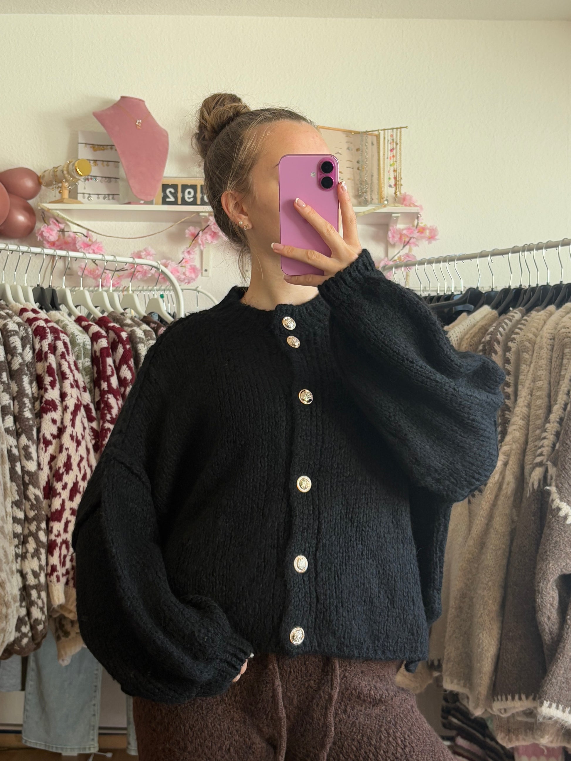 Cardigan - Cleo kurz (Schwarz)