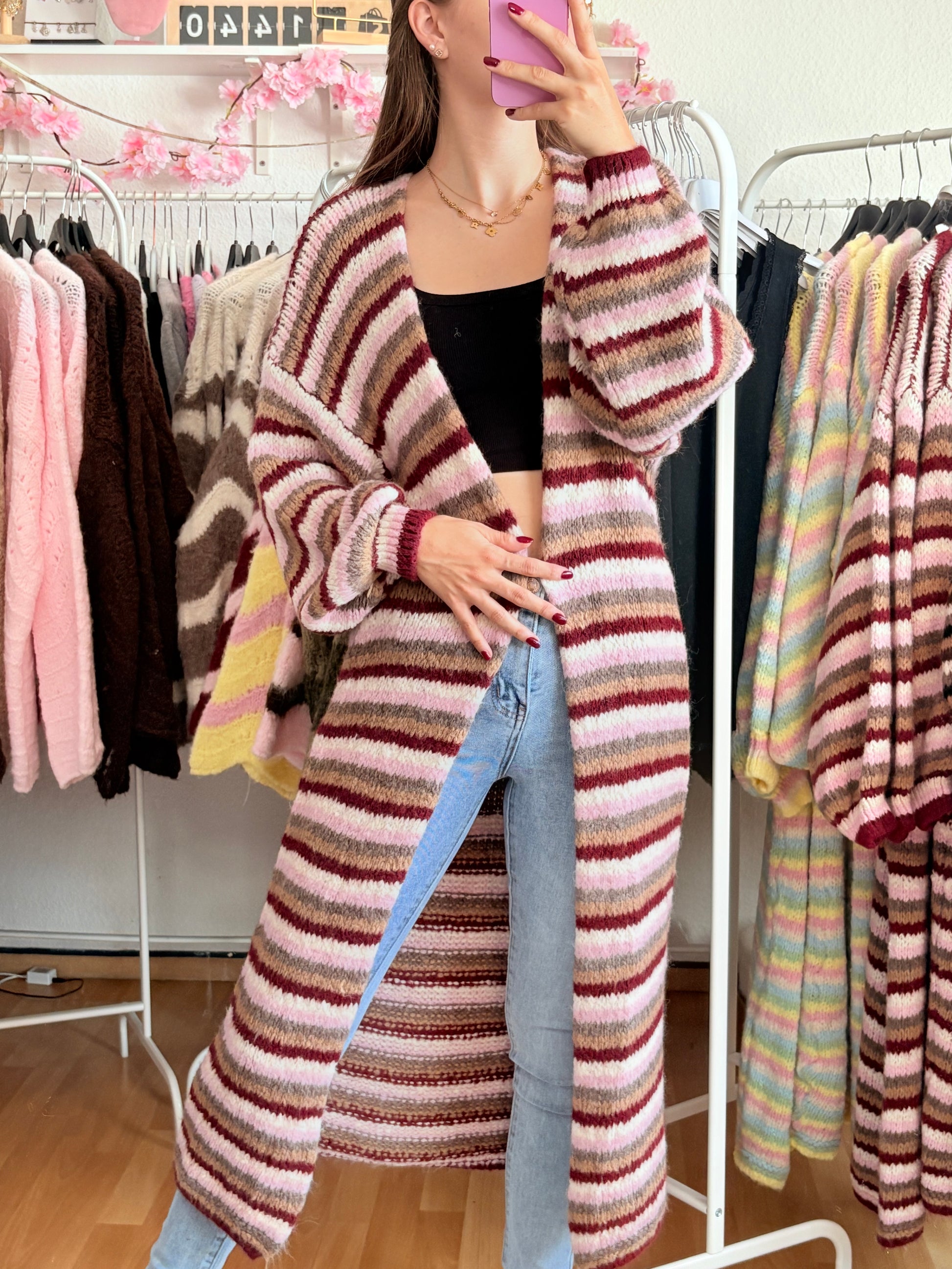 Langer Cardigan - Valery (Bordeaux)