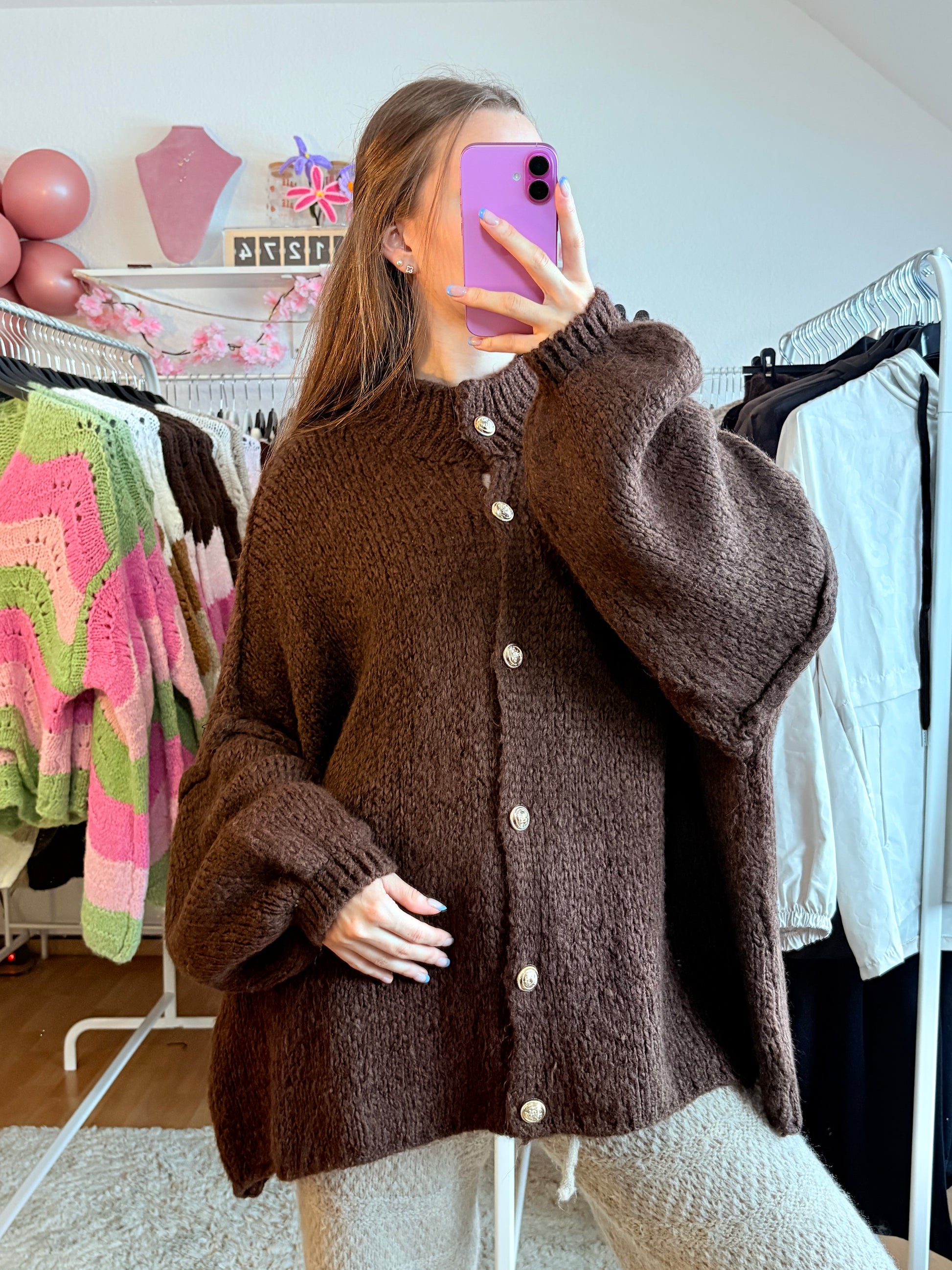 Cardigan - Cleo Oversized (Schoko)