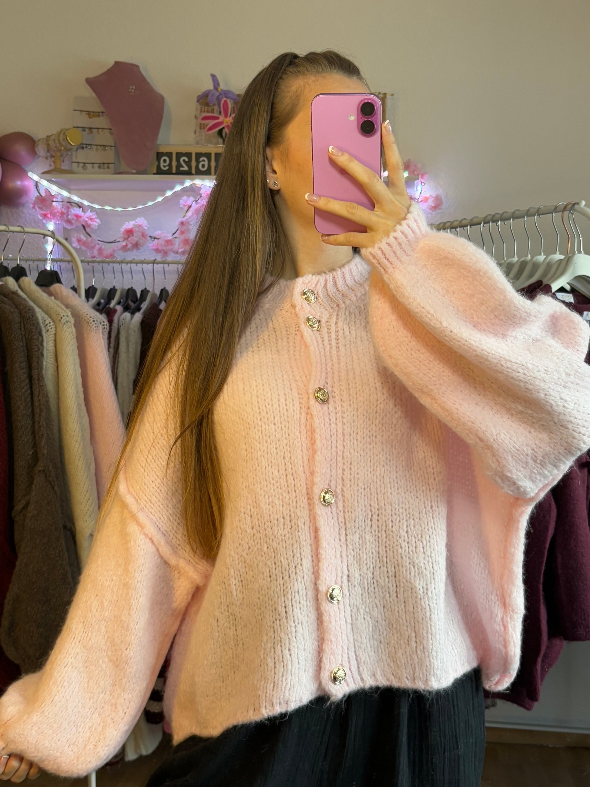 Cardigan - Cleo kurz (hell Rosa)