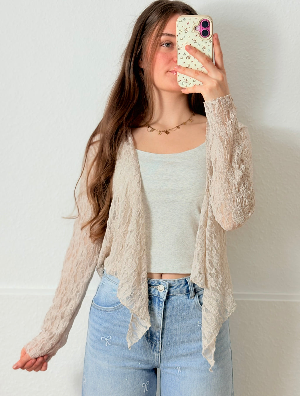 Spitzenjäckchen Aurea (Beige)