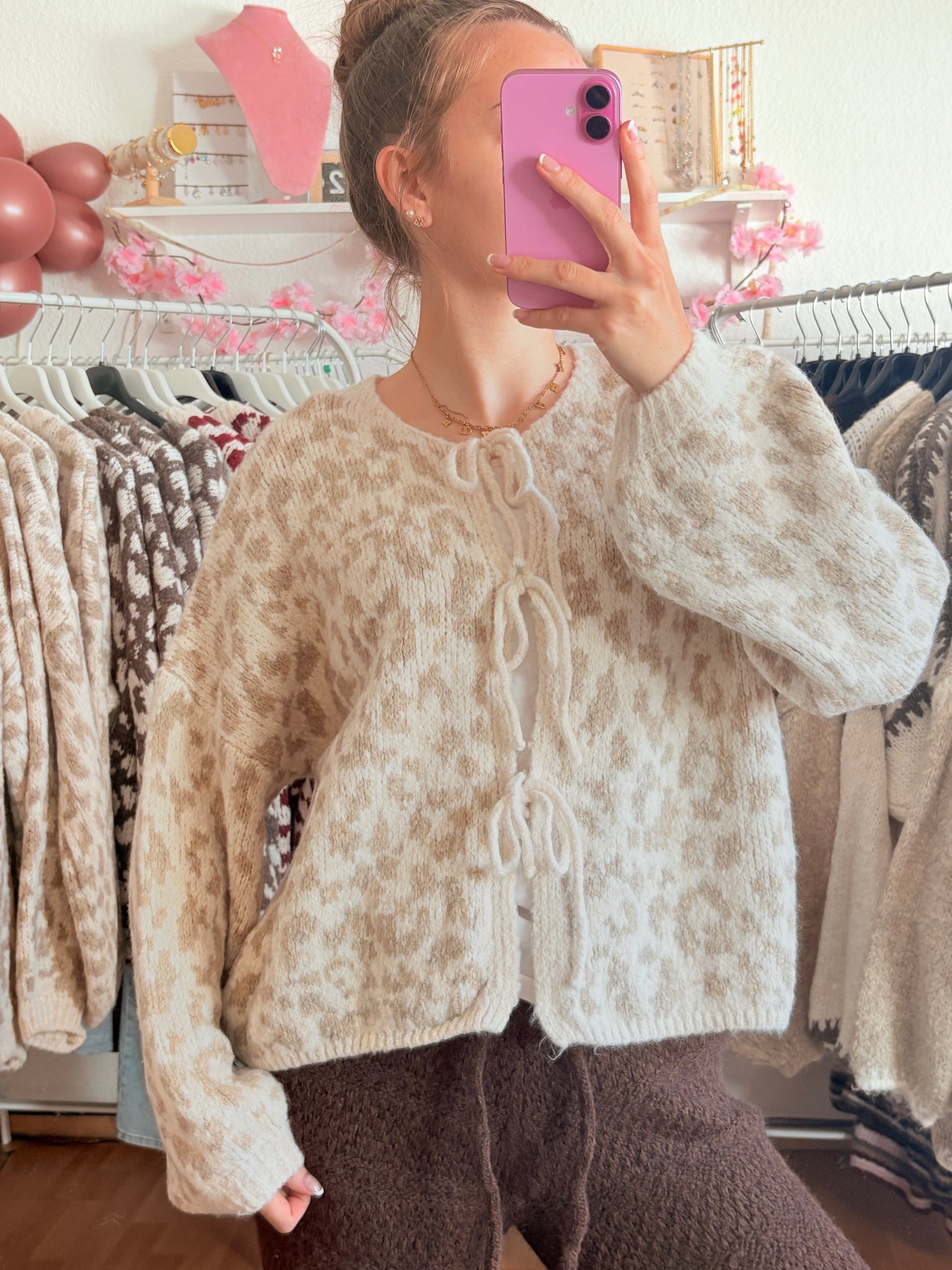 Schleifen Cardigan - Leona (Beige)