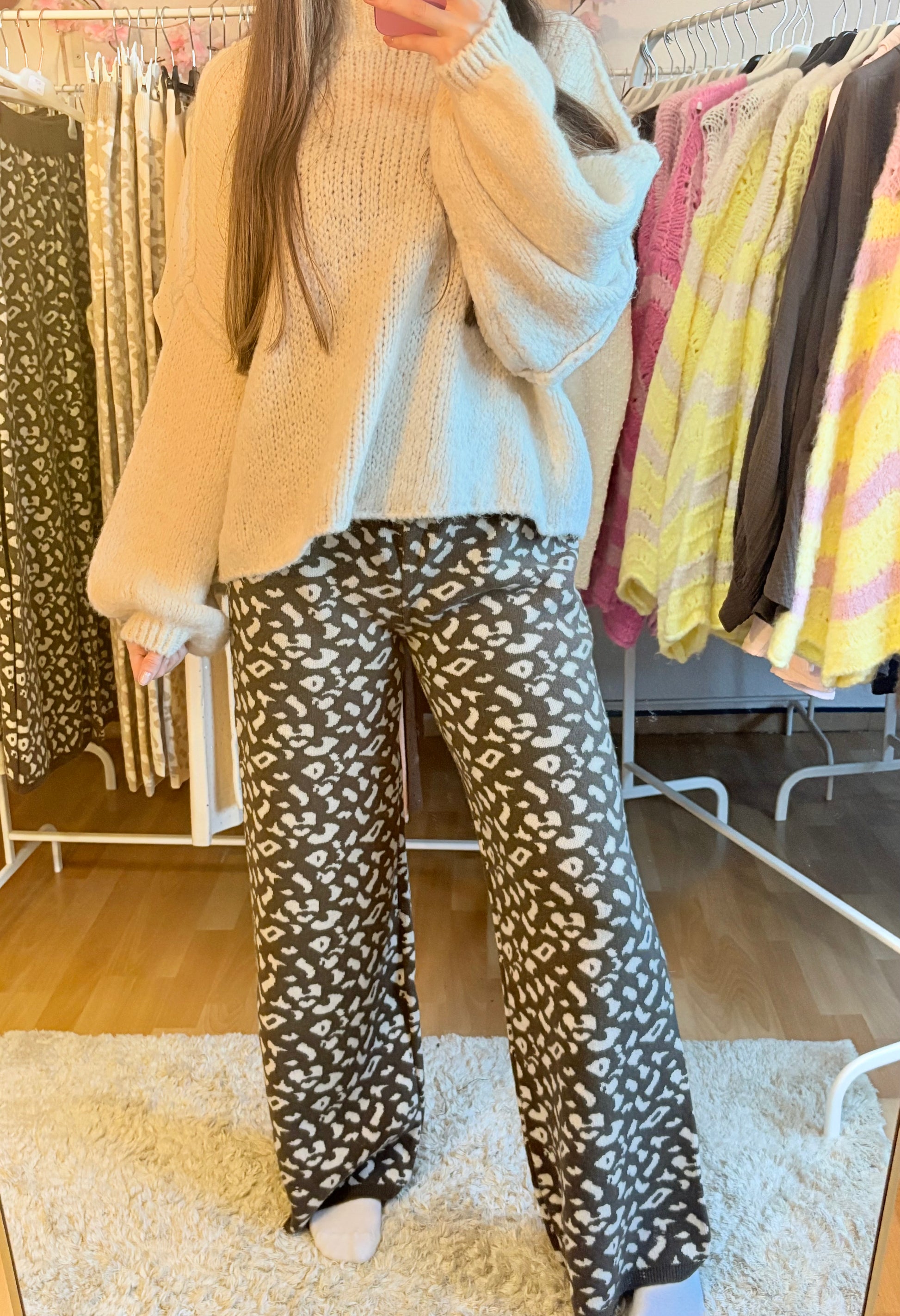 Stoffhose - Leona (Braun/Creme)