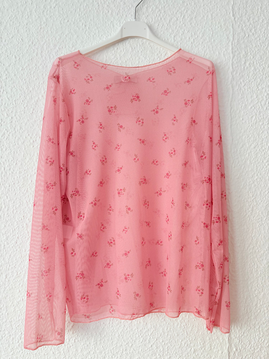Blumen See-through Longsleeve (Rosa)