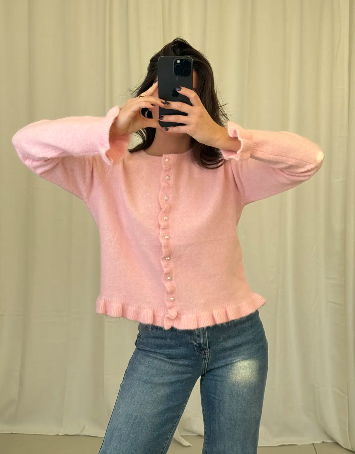 Strickjacke - Pearly (Rosa)