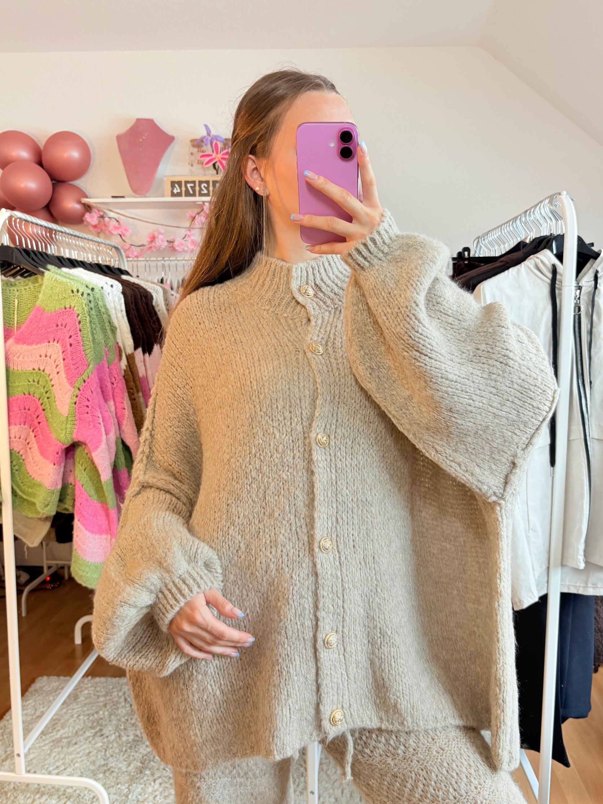 Cardigan - Cleo Oversized (Beige)