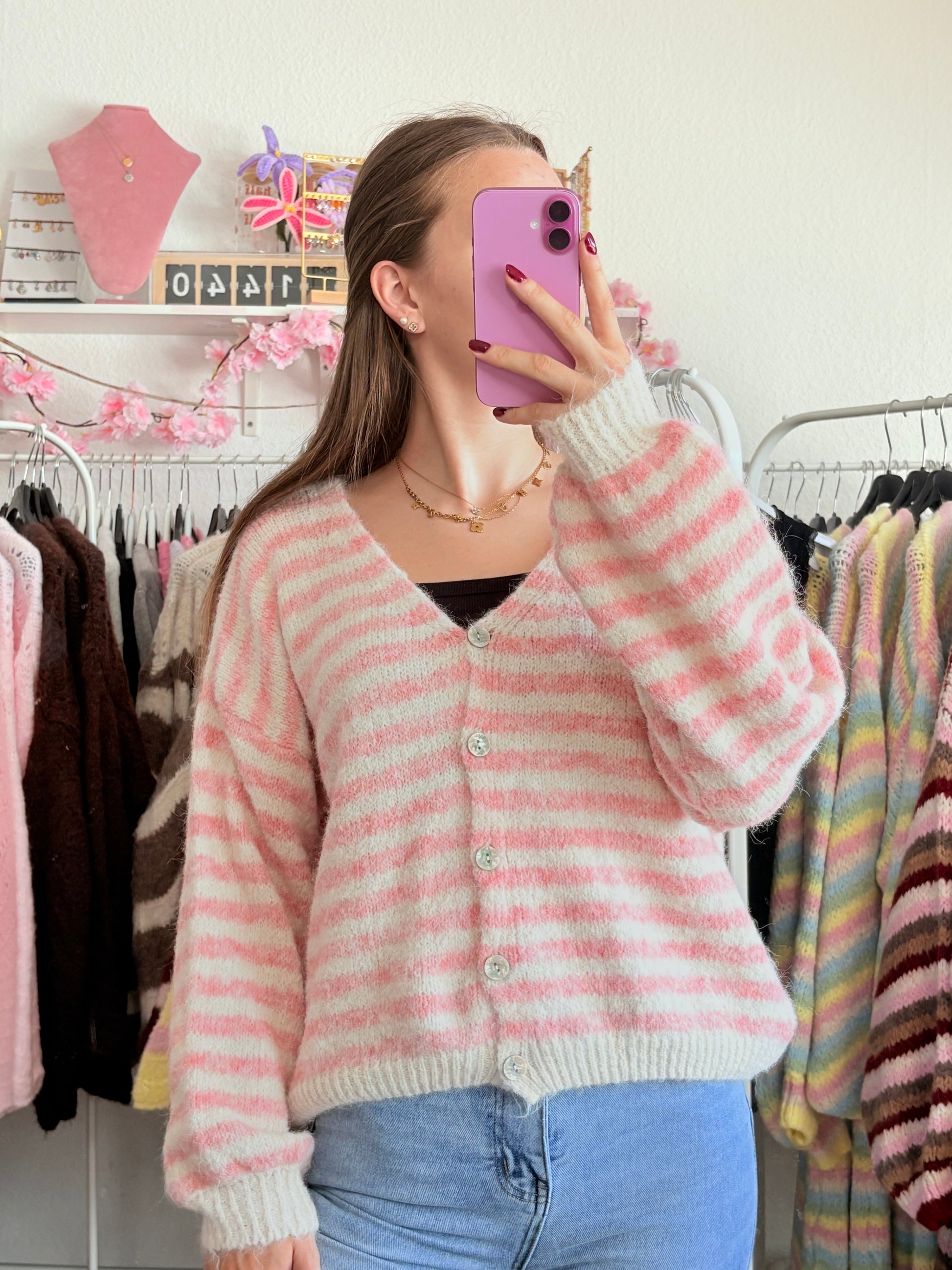 Strickjacke - Kaya (Rosa)