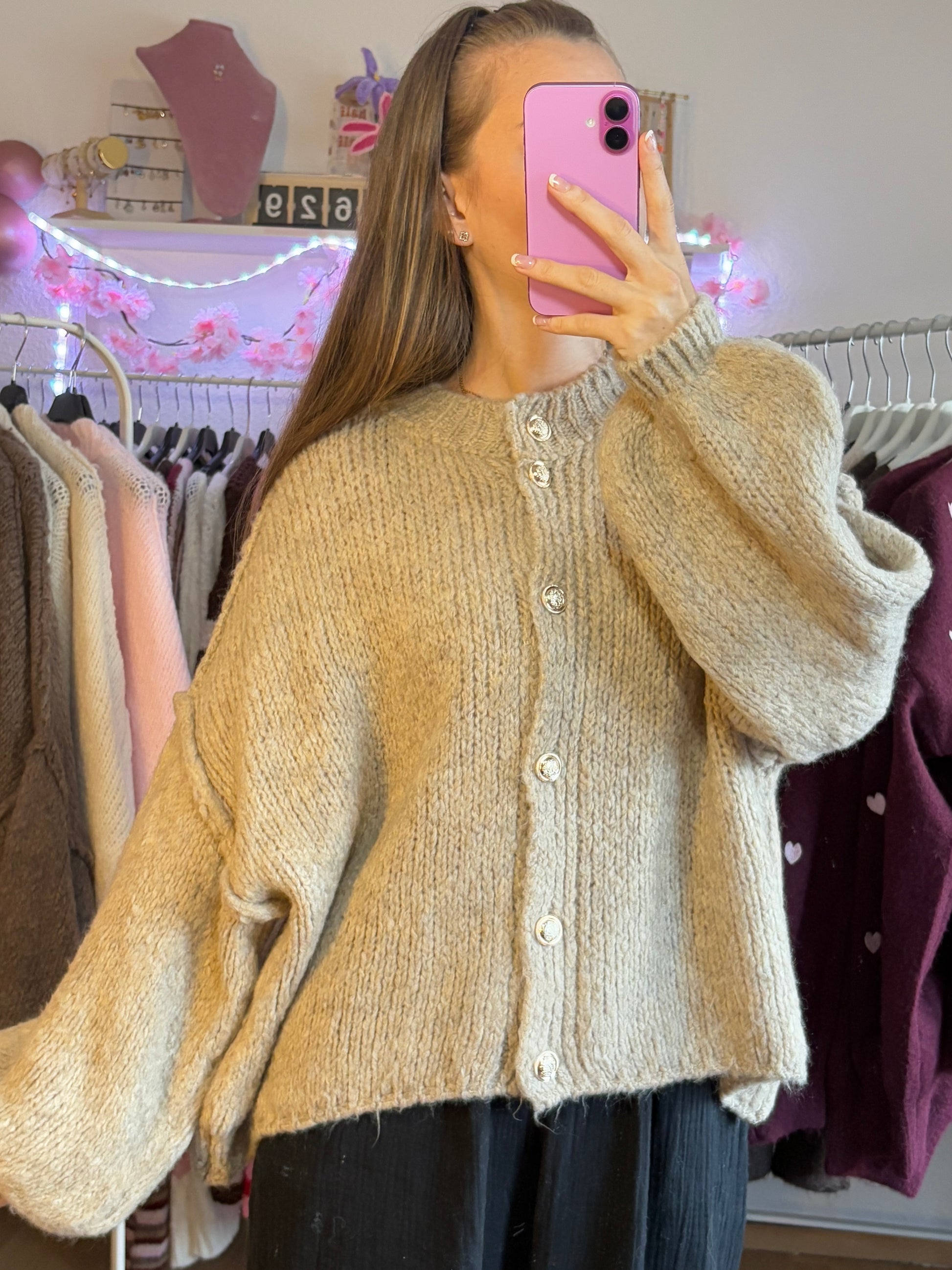 Cardigan - Cleo kurz (Beige)