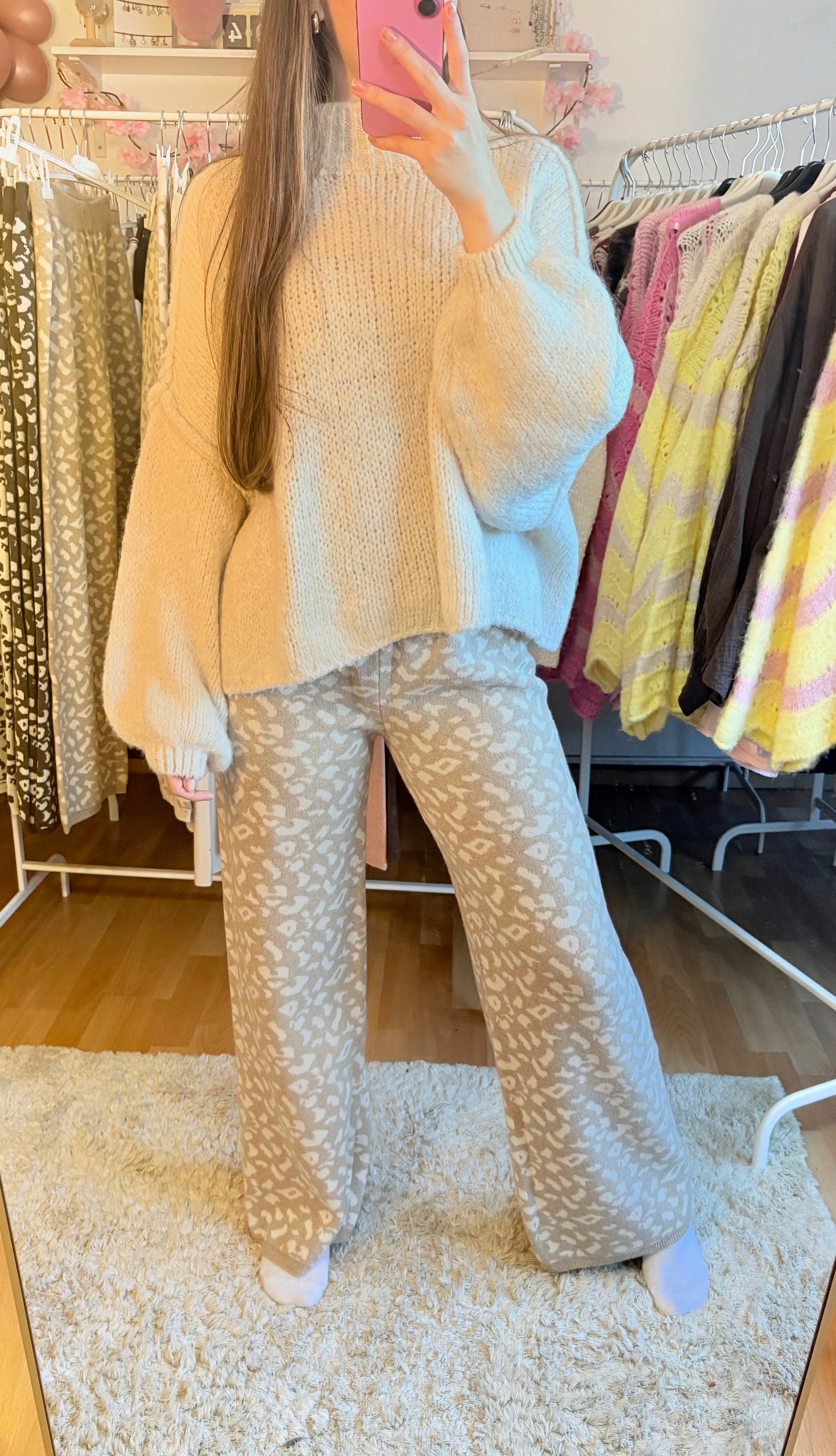 Stoffhose - Leona (Beige/Creme)