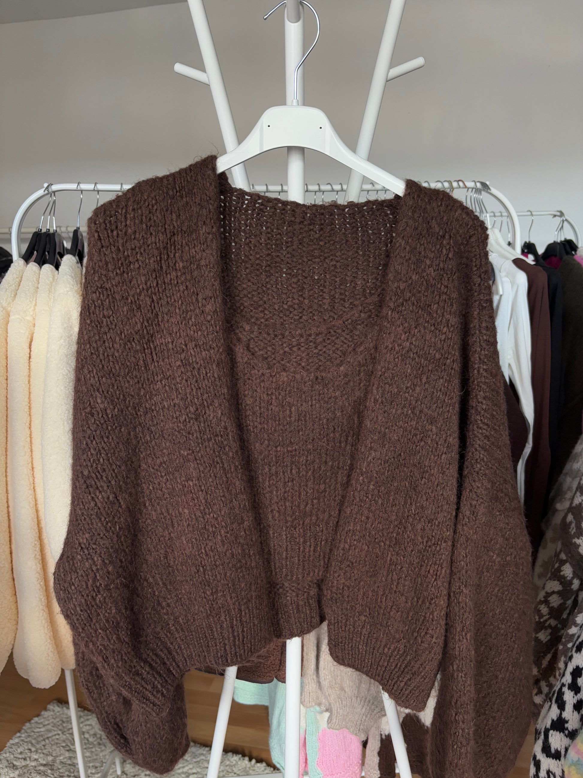Cardigan mit Top (Braun)