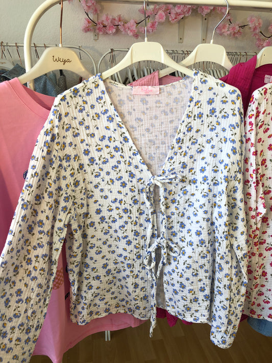 Musselin Bluse - Tara (Blau)