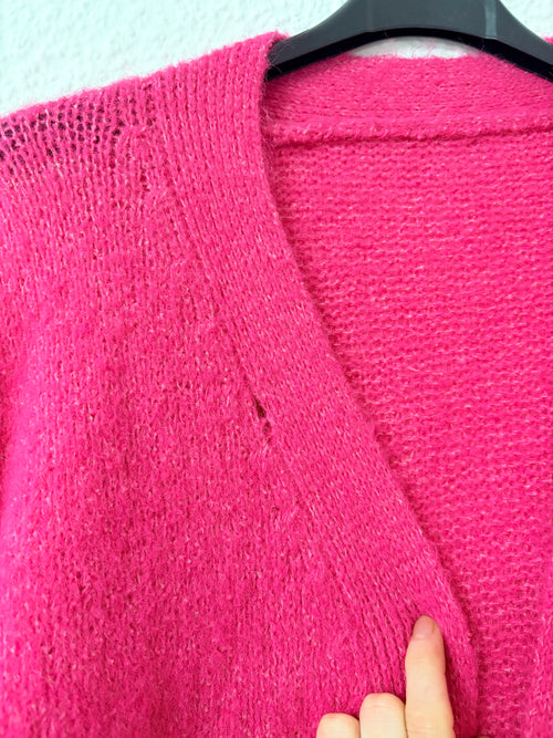 B Ware - Curvy Cardigan (Fuchsia)