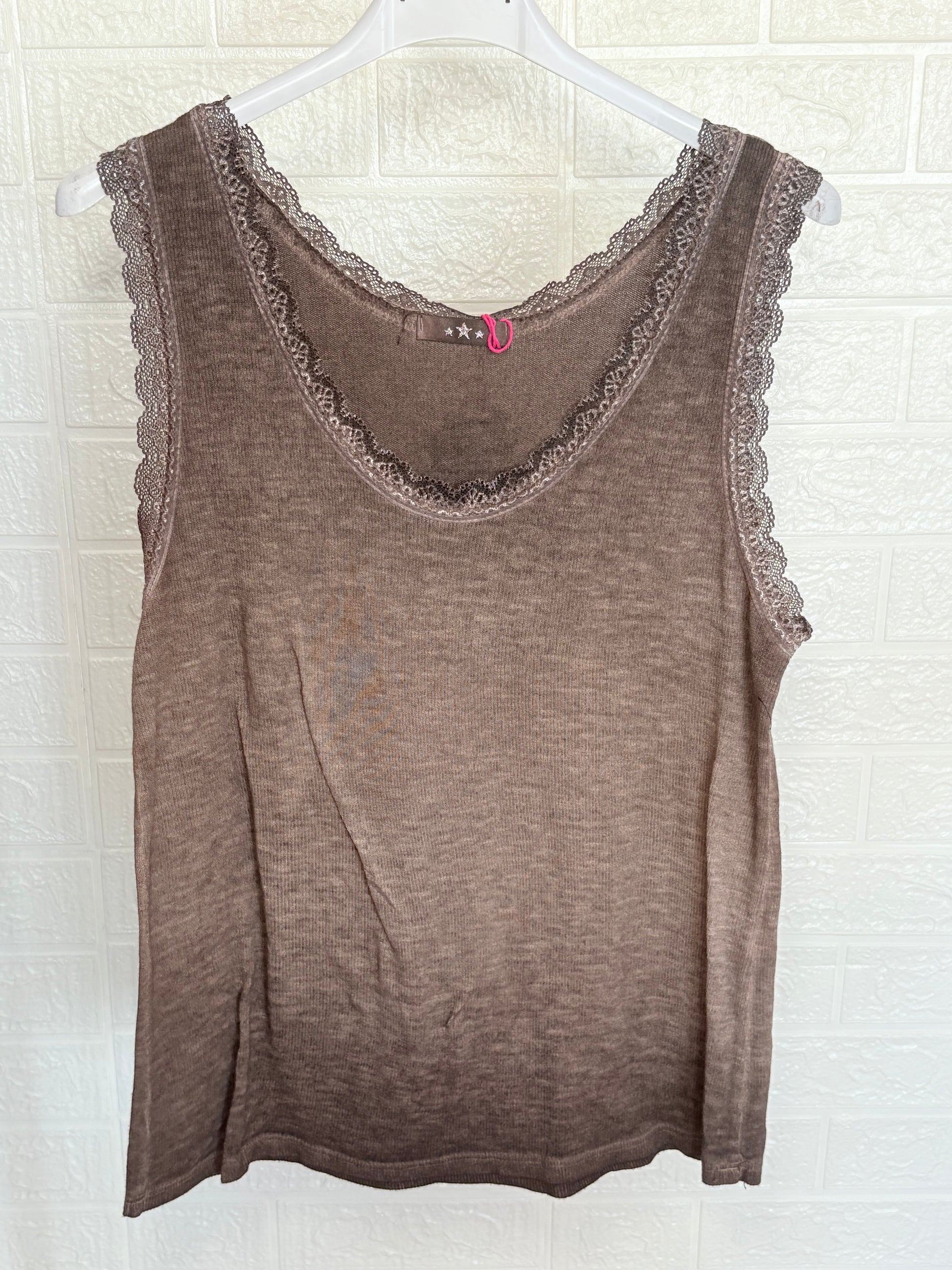 Spitzen Top - Lorina (Braun)