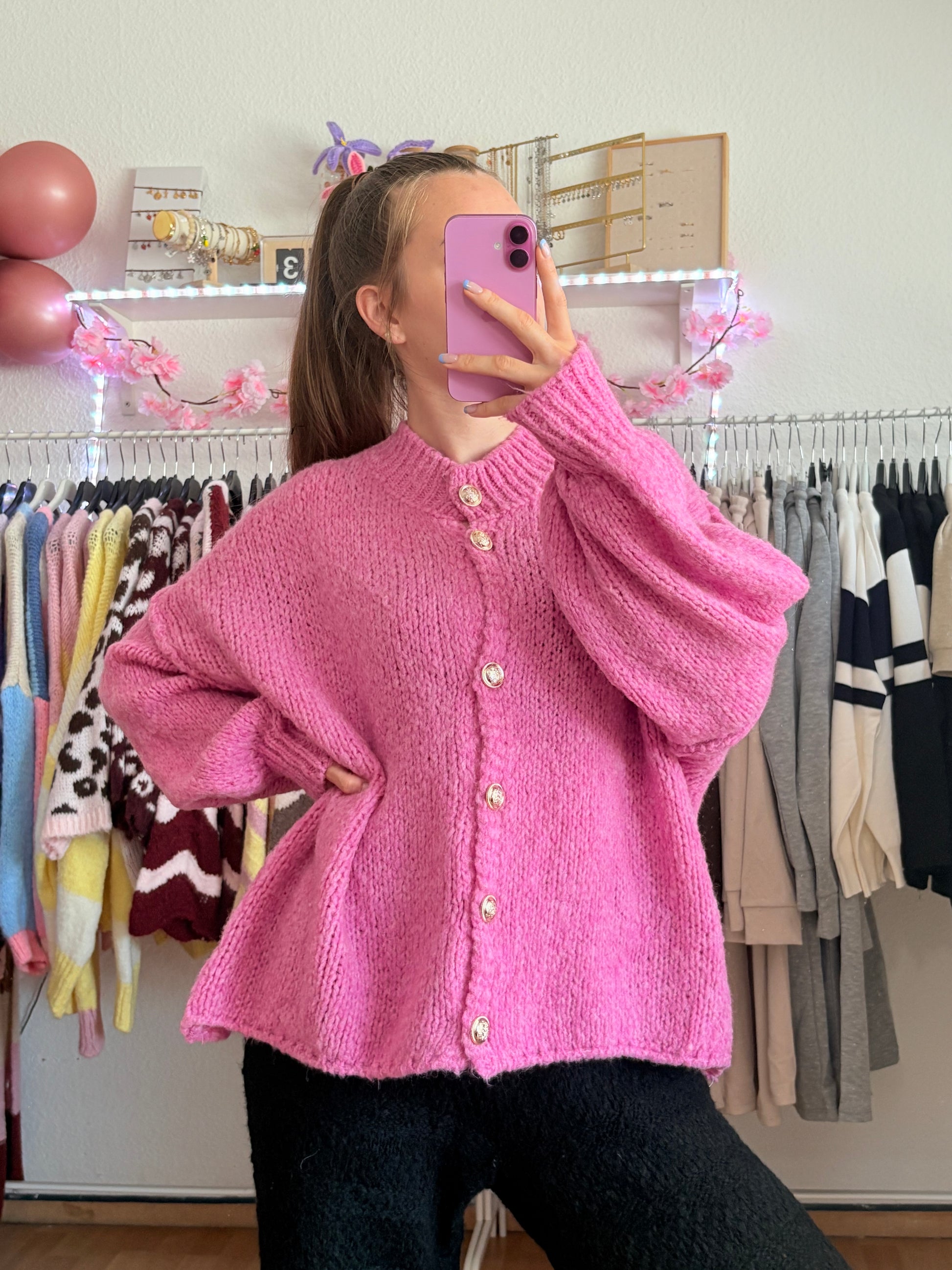 Cardigan -Cleo kurz (Pink)
