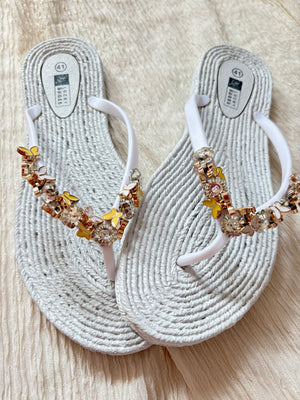 Flipflops - sparkle (Weiß)