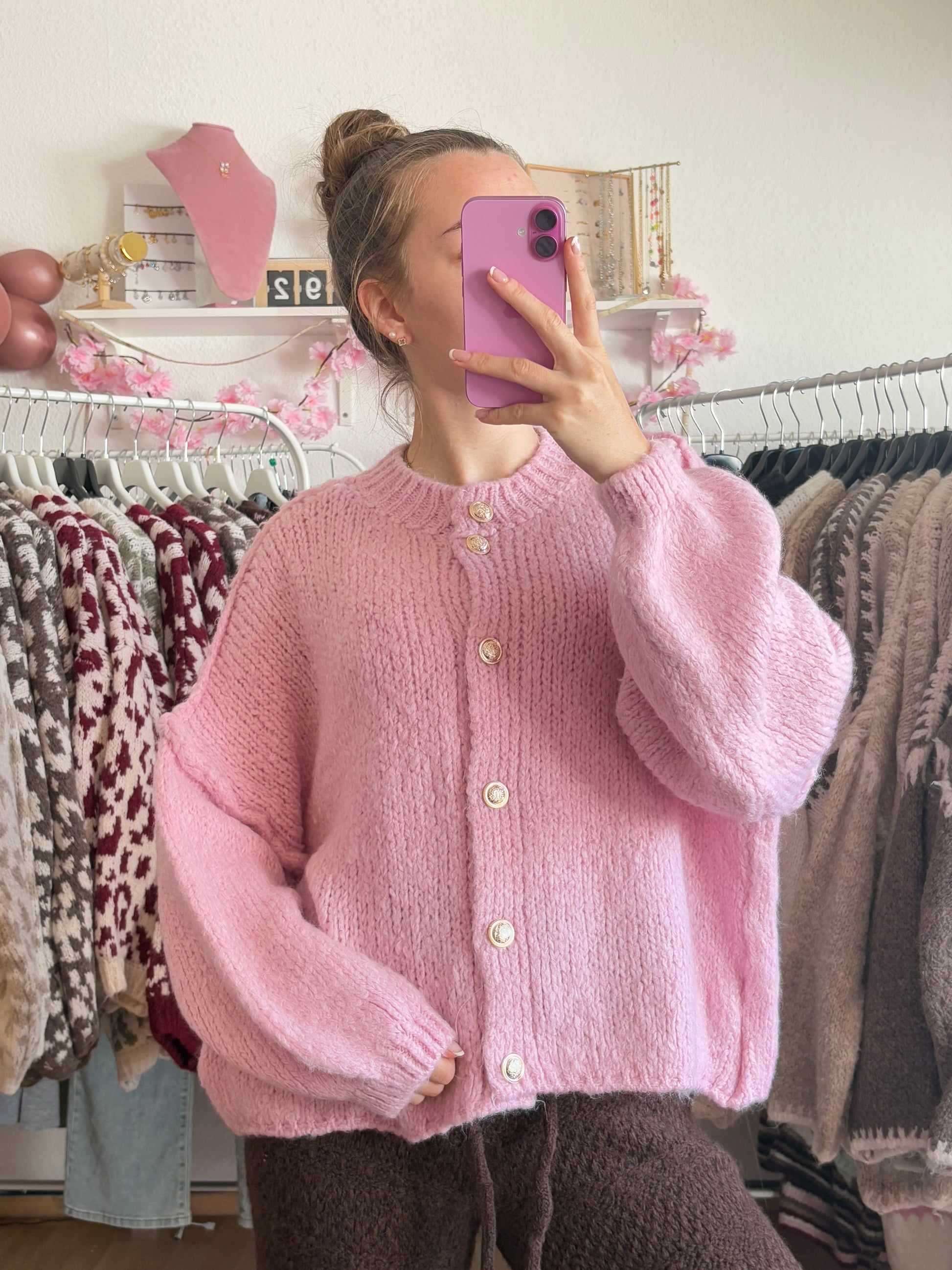 Cardigan - Cleo kurz (Rosa)