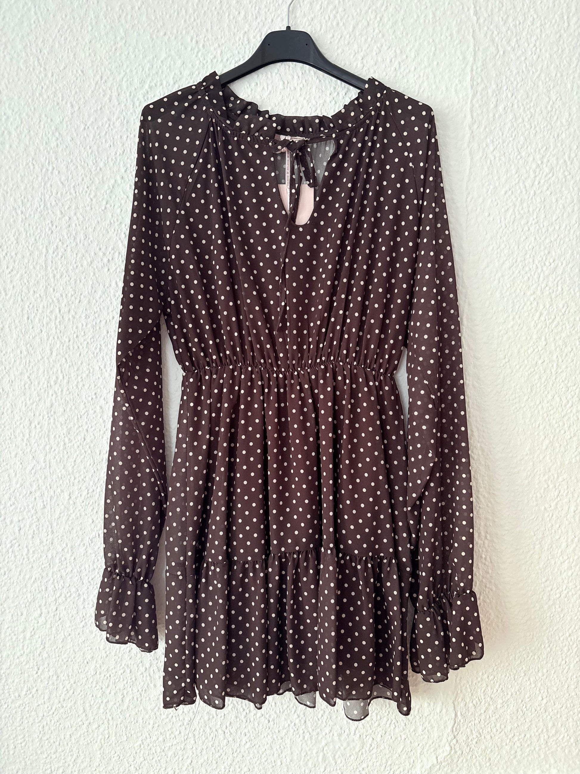Kleid mit Punkten (Braun)