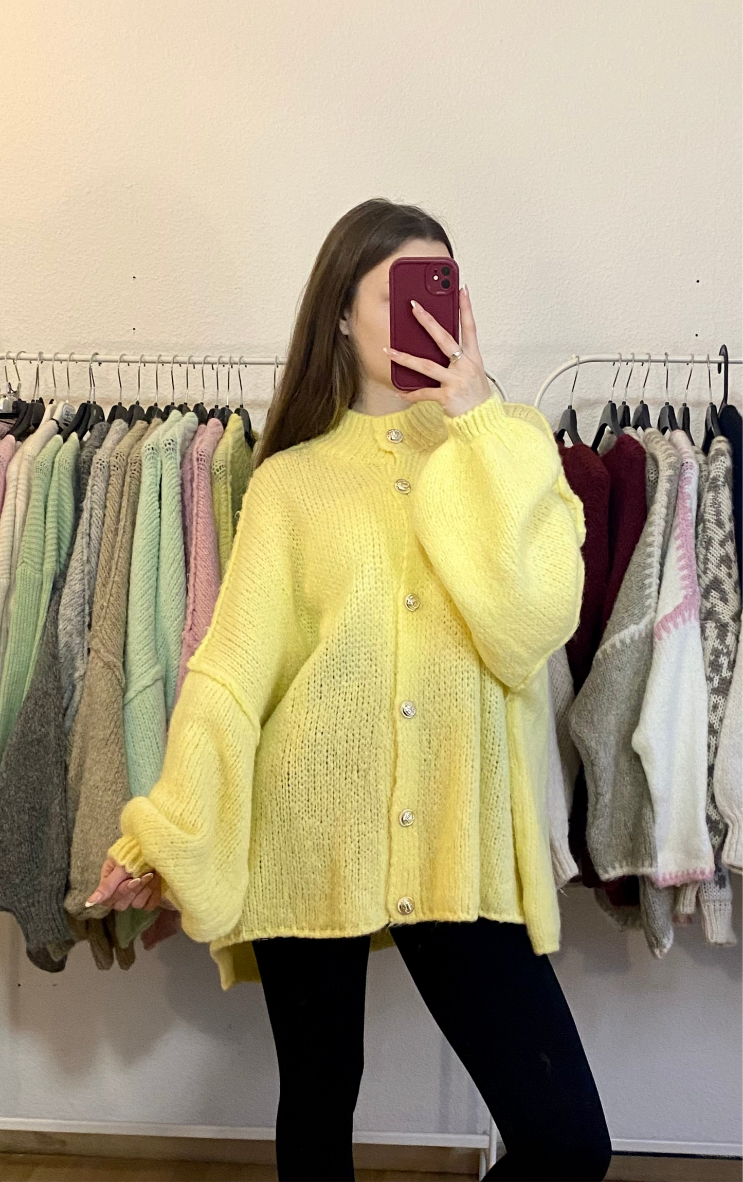 Cardigan -Cleo (Hellgelb)